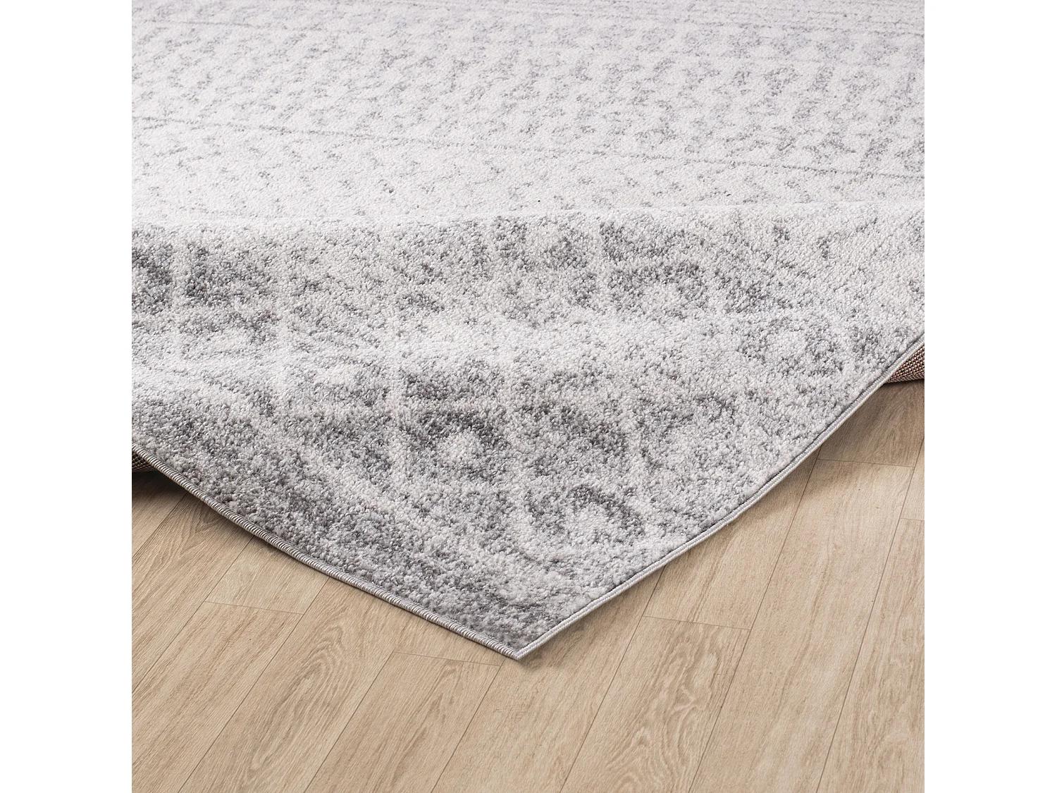 Scandinavisch Boho Tapijt - Grijs/Wit - 160x230cm - MILA