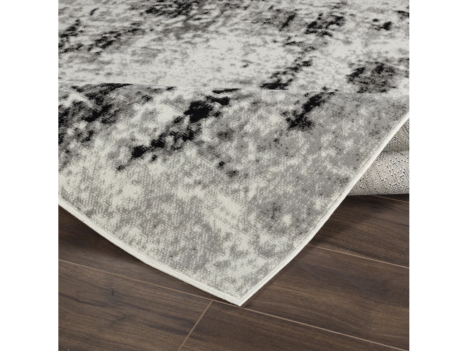 Modern Abstract Tapijt - Wit/Grijs - 152x213cm - NATALIA