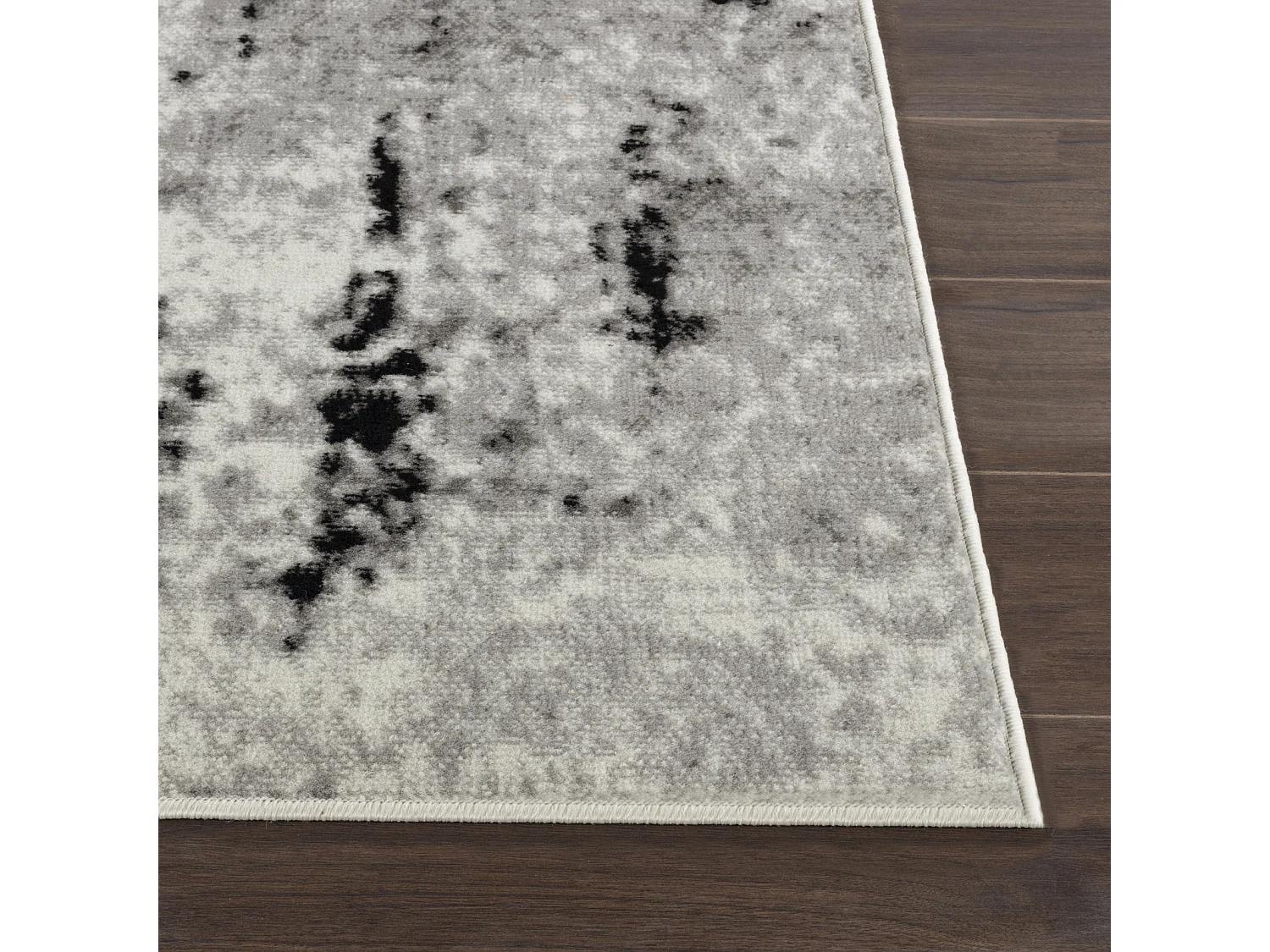 Modern Abstract Tapijt - Wit/Grijs - 152x213cm - NATALIA