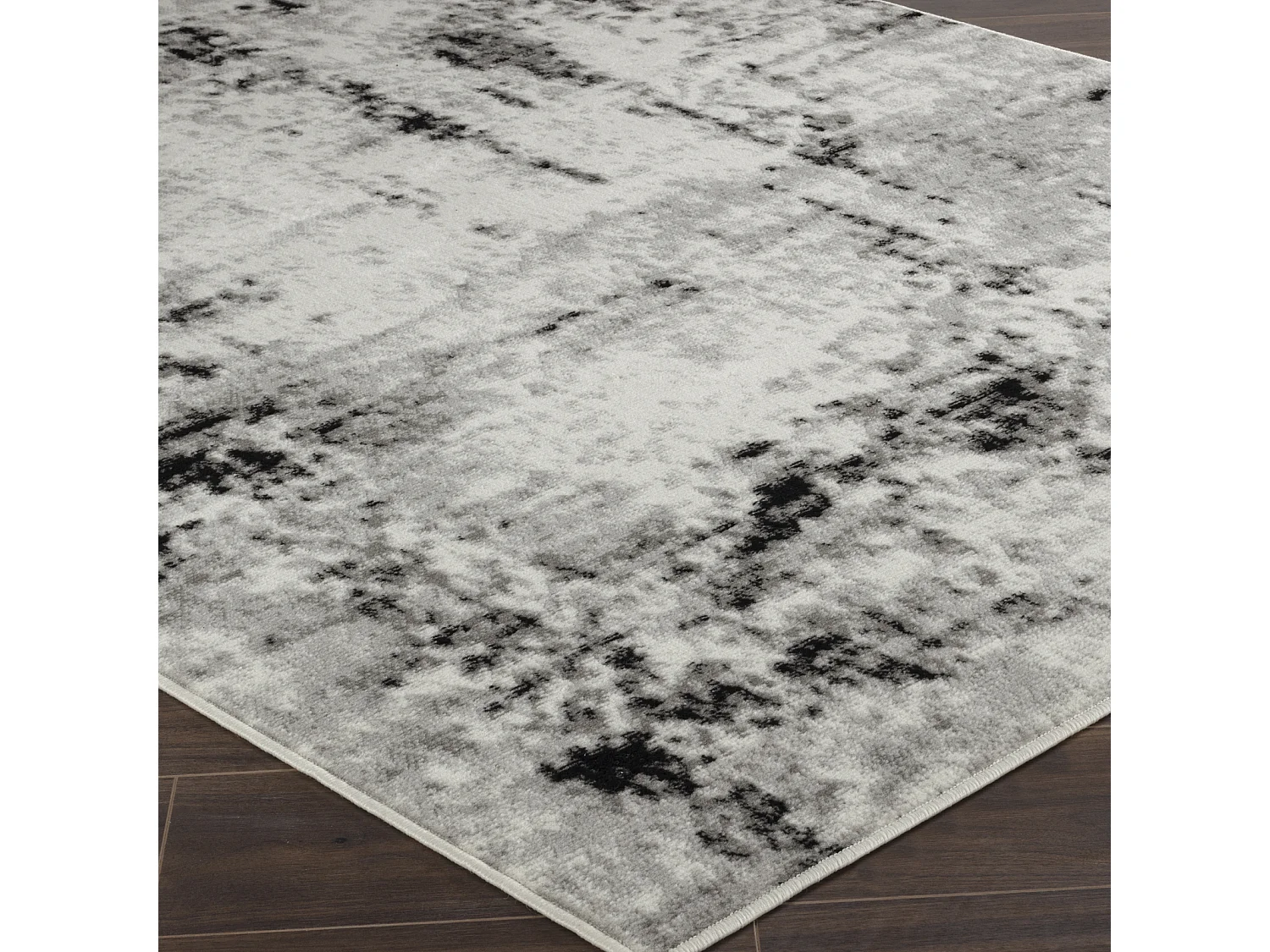 Modern Abstract Tapijt - Wit/Grijs - 152x213cm - NATALIA