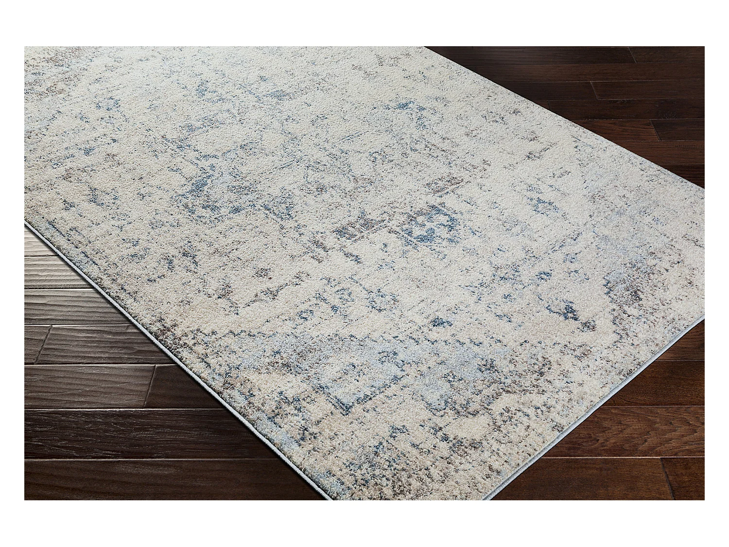 Vintage Oosters Tapijt - Ivoor/Blauw - 160x213cm - LYA