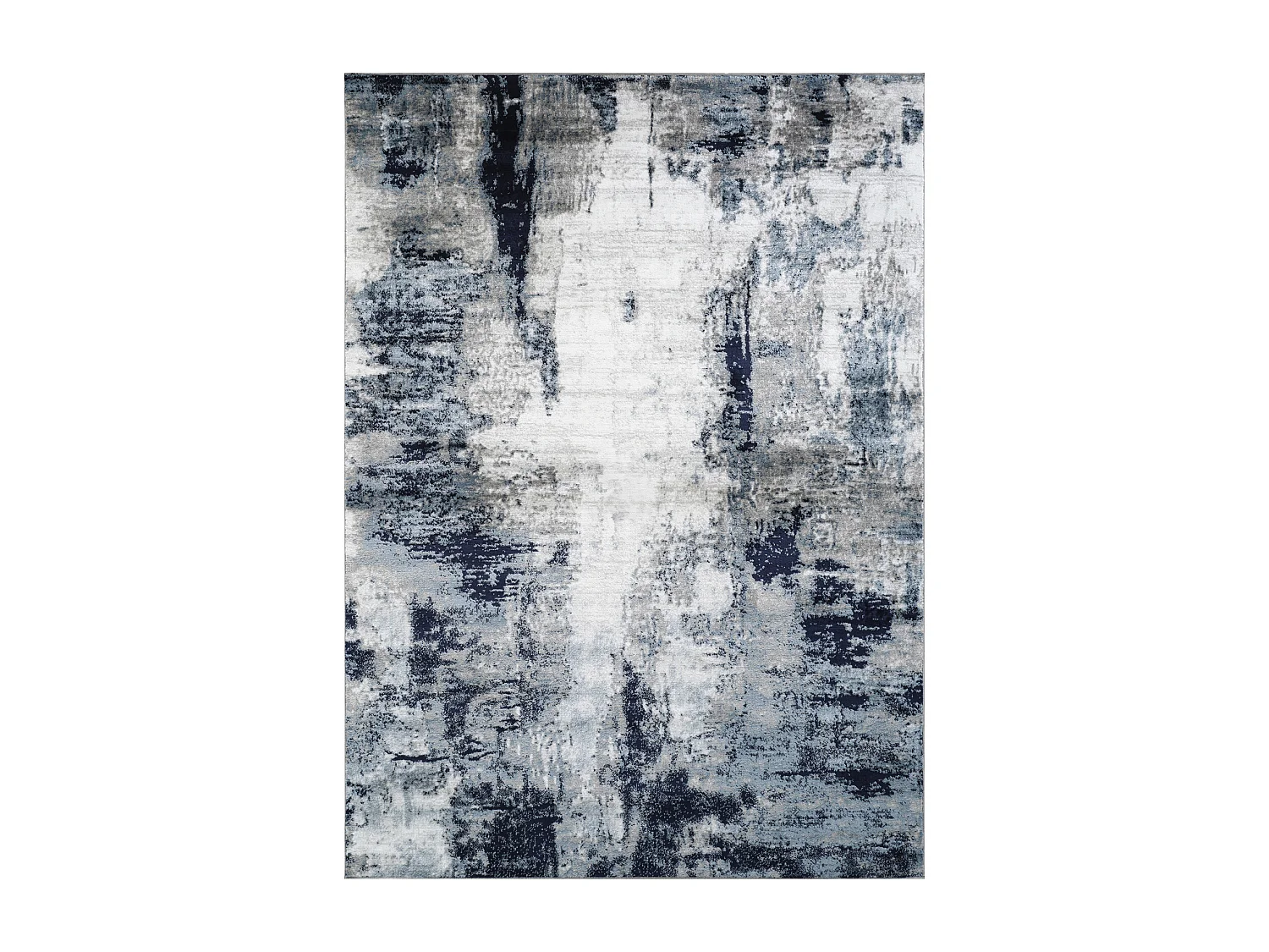 Alfombra Abstracta Moderna - Azul/Blanco/Gris - 200x275cm - GIULIA