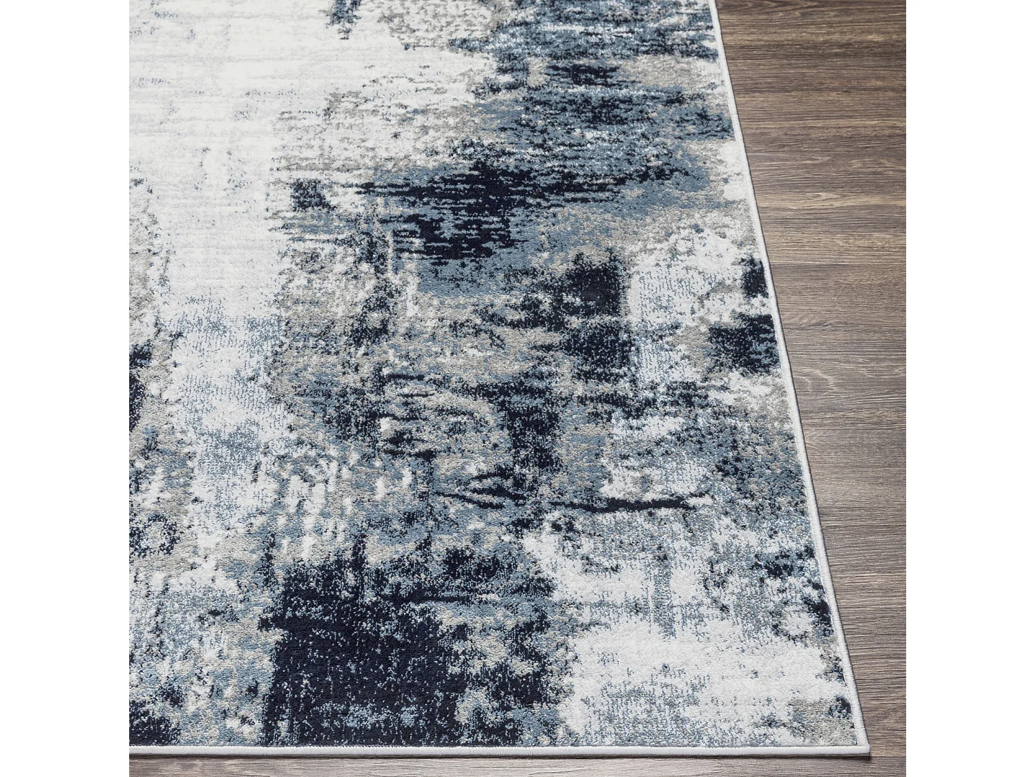 Alfombra Abstracta Moderna - Azul/Blanco/Gris - 200x275cm - GIULIA