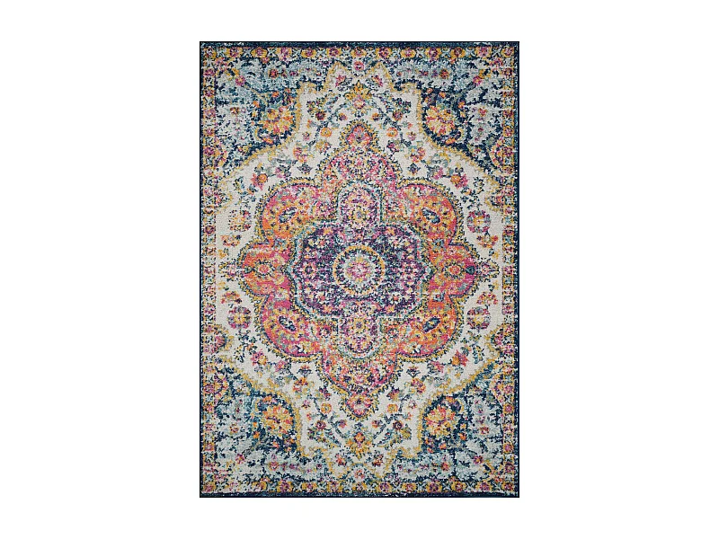 Tapis Vintage Oriental - Multicolore/Rose - 160x230cm - JULIA