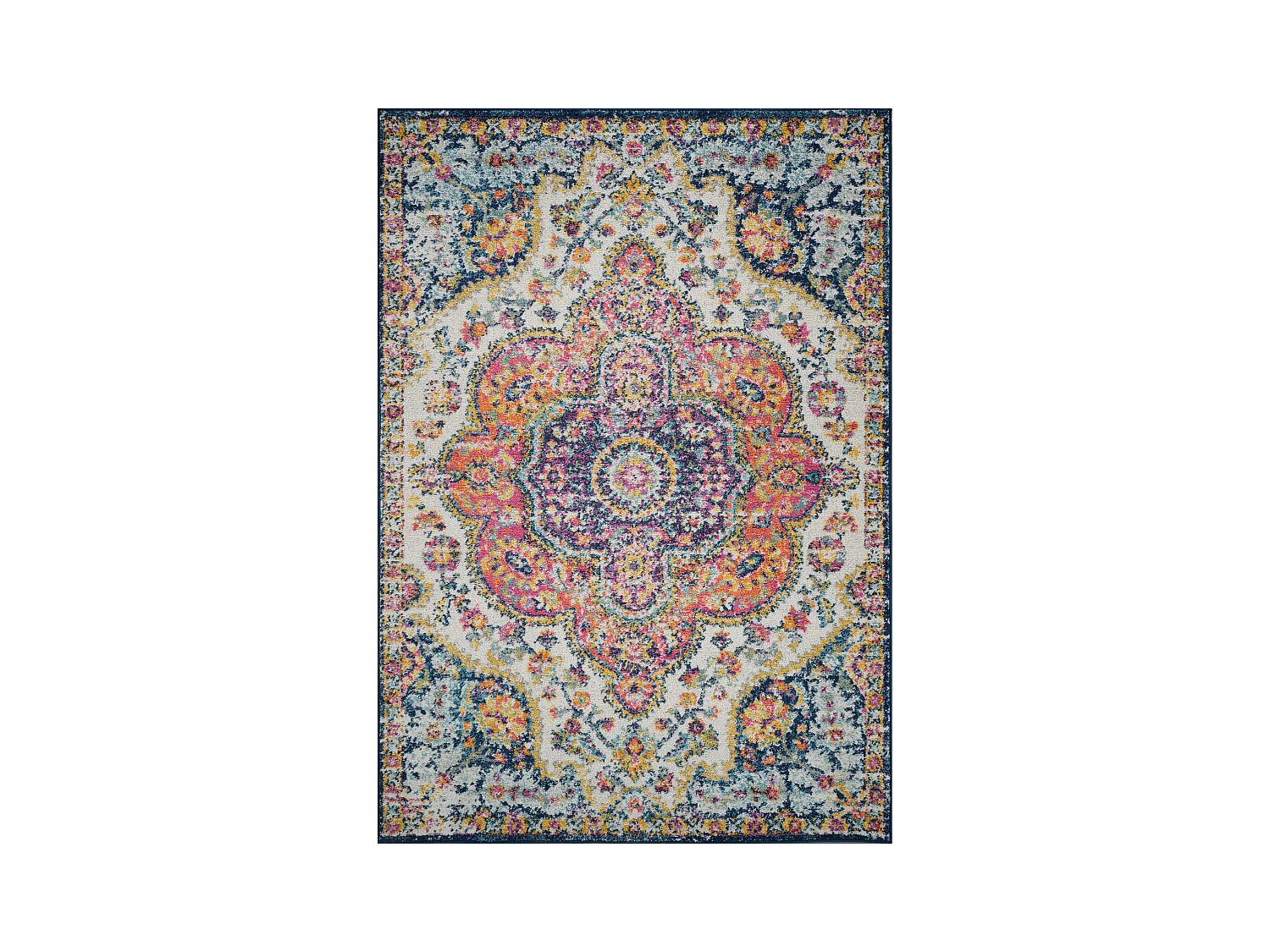 Vintage Oosters Tapijt - Meerkleurig/Roze - 160x230cm - JULIA