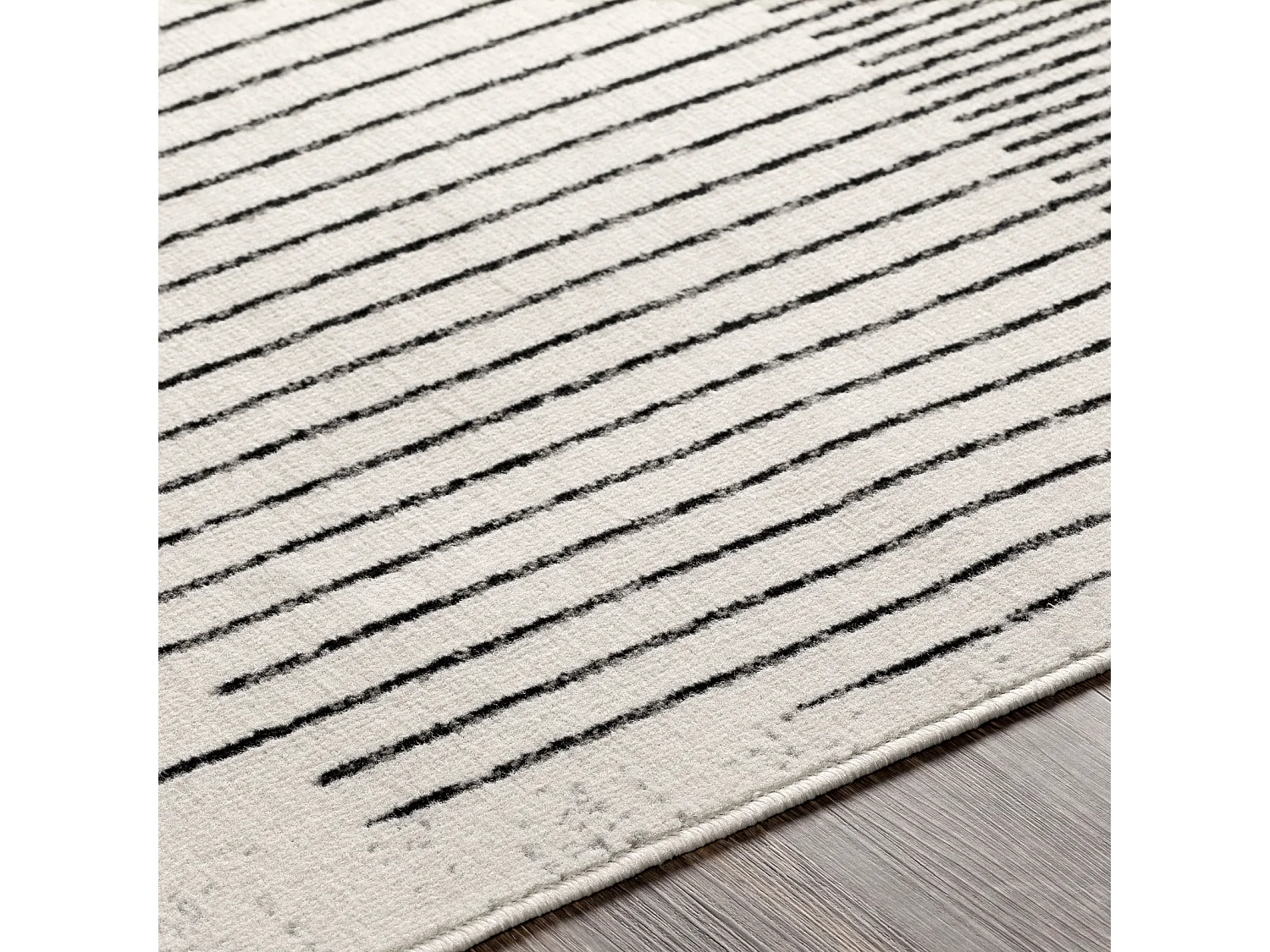 Modern Scandinavisch Tapijt - Wit/Zwart - 152x213cm - ENSO