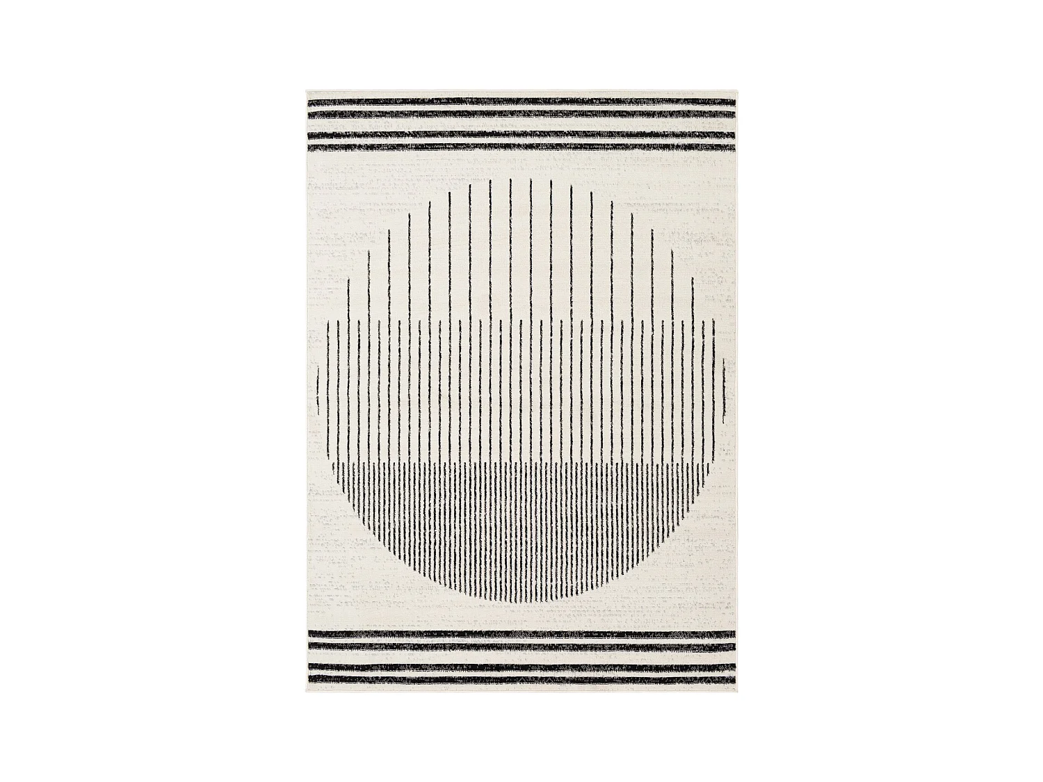 Tapis Scandinave Moderne - Blanc/Noir - 152x213cm - ENSO