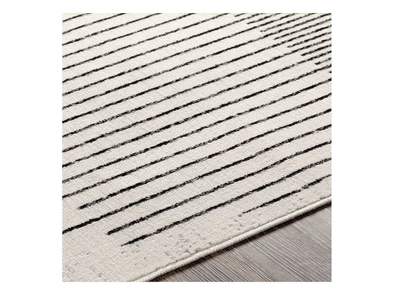 Alfombra Escandinava Moderna - Blanco/Negro - 152x213cm - ENSO