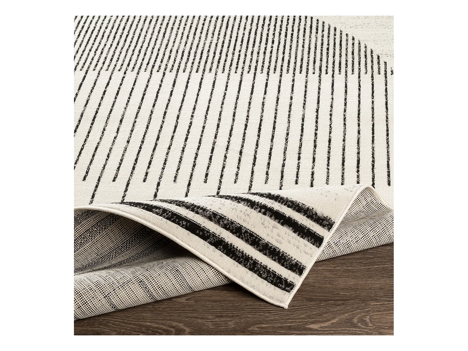 Alfombra Escandinava Moderna - Blanco/Negro - 152x213cm - ENSO