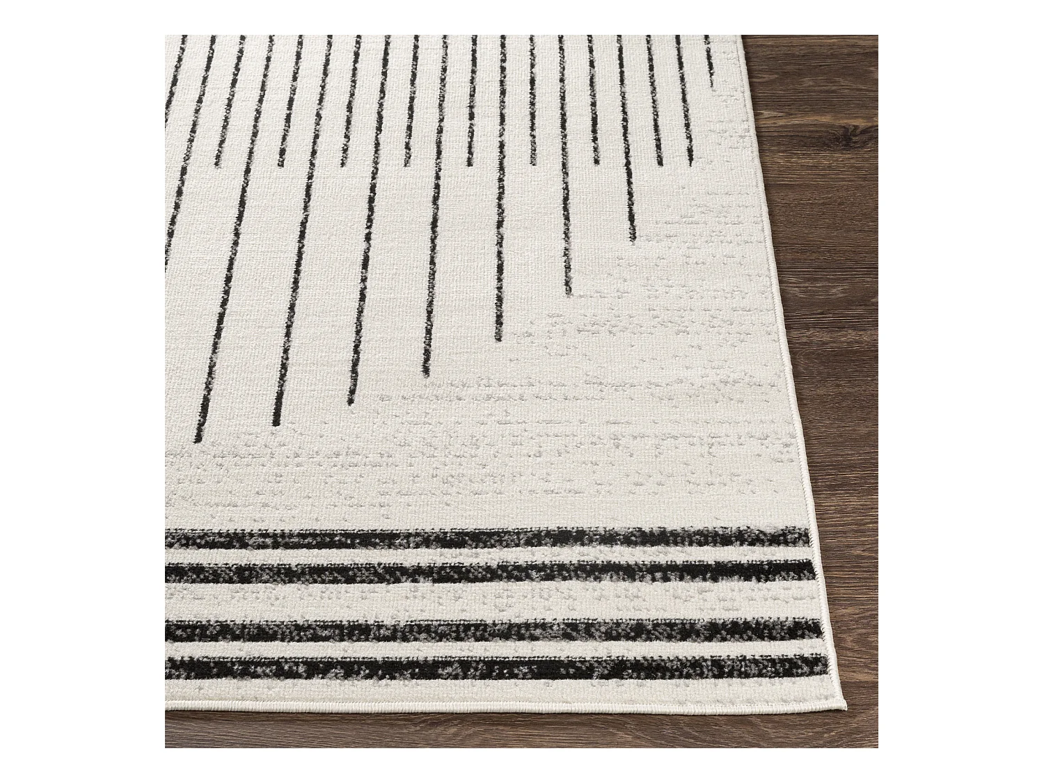 Alfombra Escandinava Moderna - Blanco/Negro - 152x213cm - ENSO