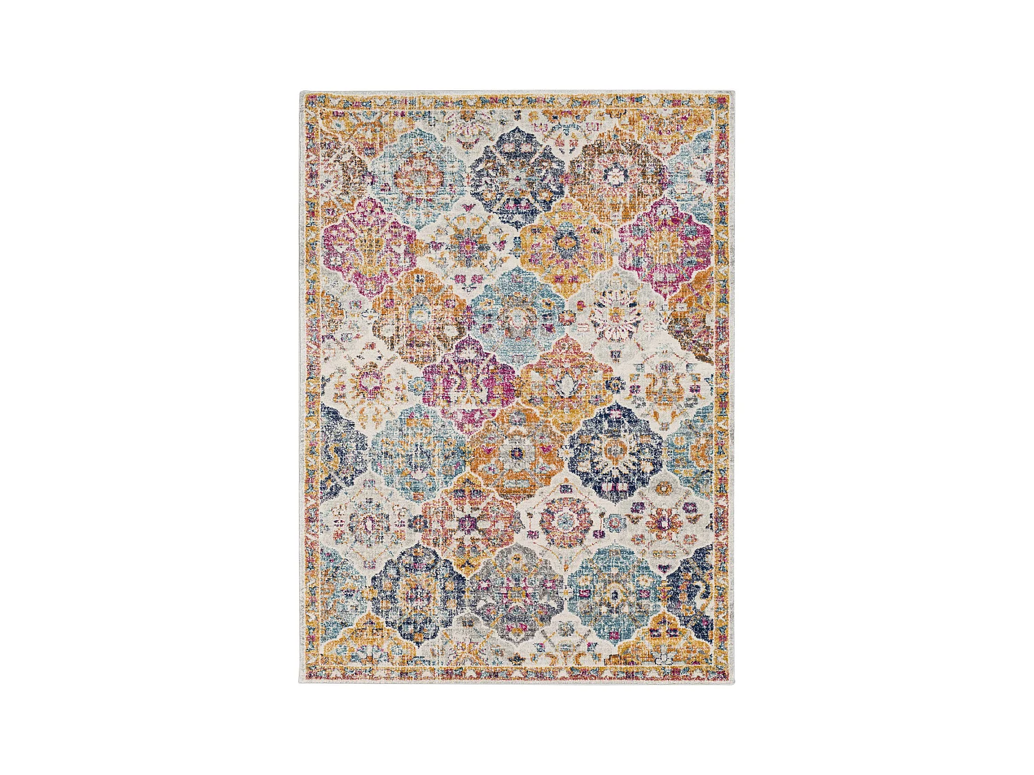 Tapis Vintage Oriental - Multicolore/Orange - 160x220cm - INES