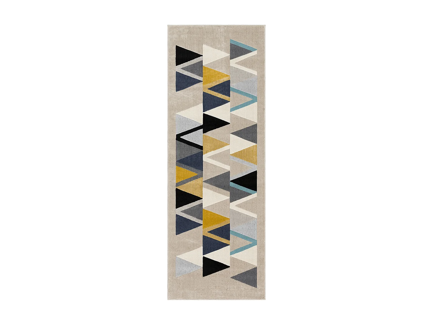 Tapis de Couloir Scandinave Moderne - Multicolore/Gris - 80x220cm - DELANEY