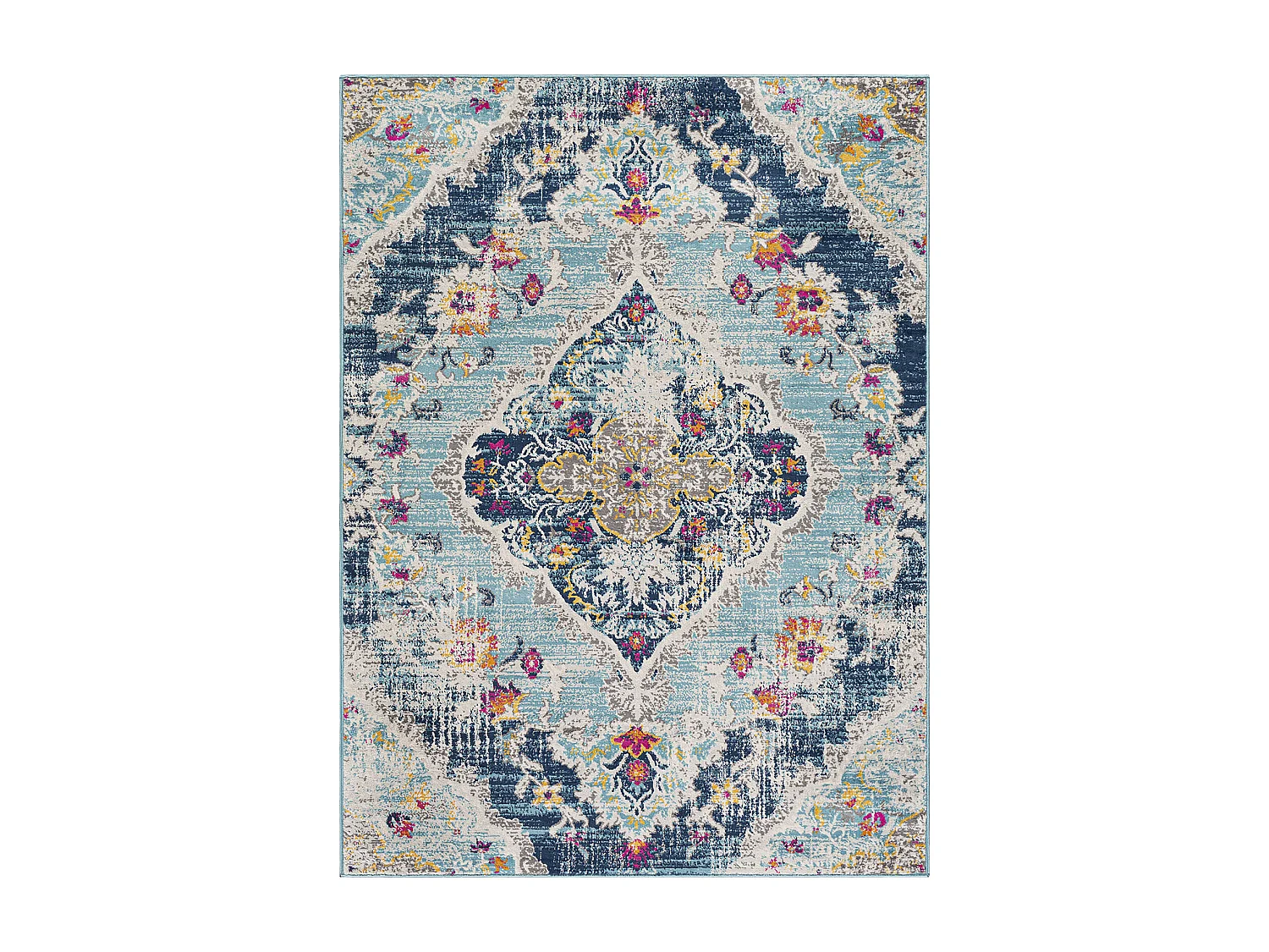 Vintage Oosters Tapijt - Meerkleurig/Blauw - 160x215cm - ROMY