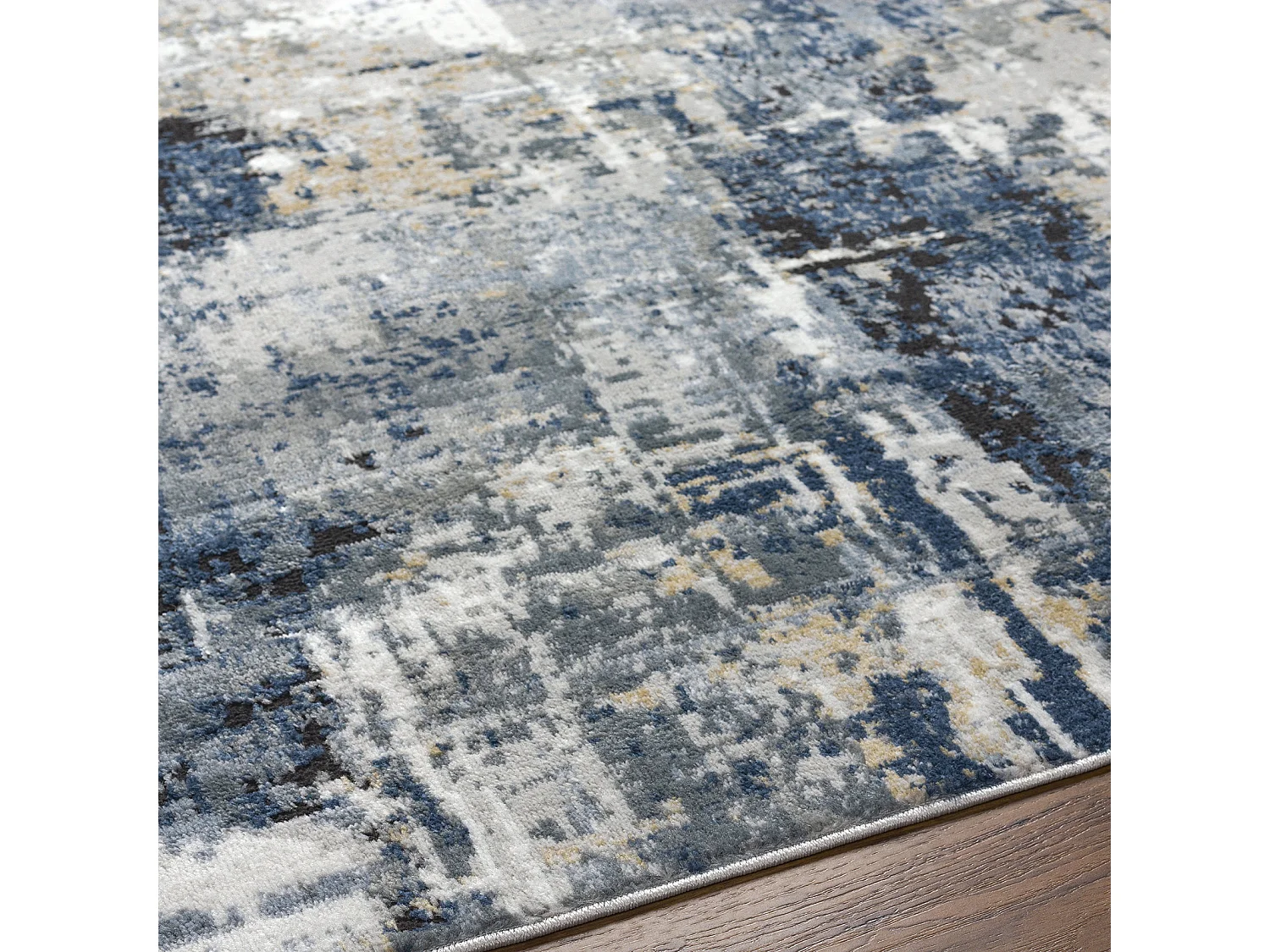 Modern Abstract Tapijt - Blauw/Grijs - 160x220cm - LENA