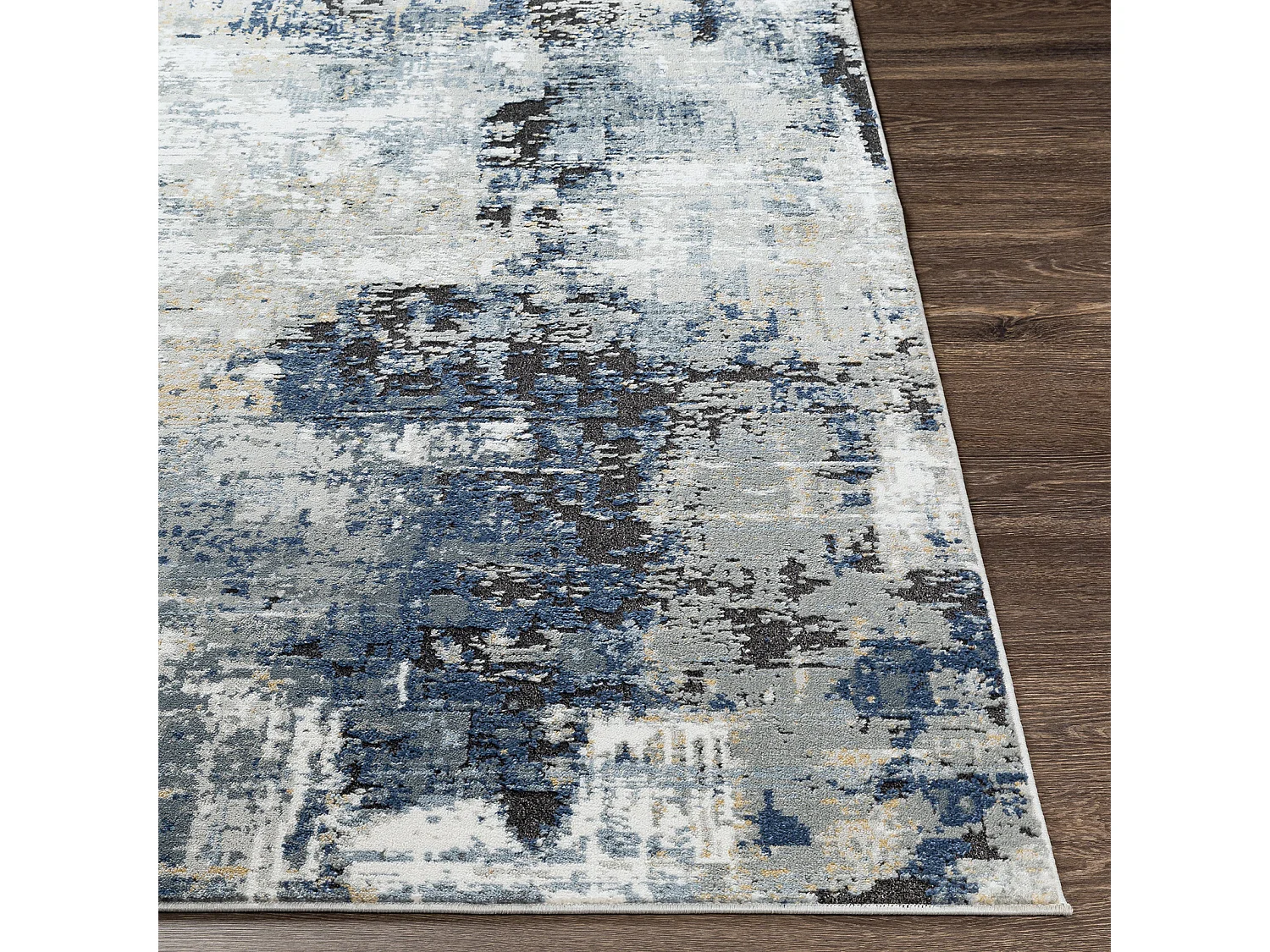 Modern Abstract Tapijt - Blauw/Grijs - 160x220cm - LENA