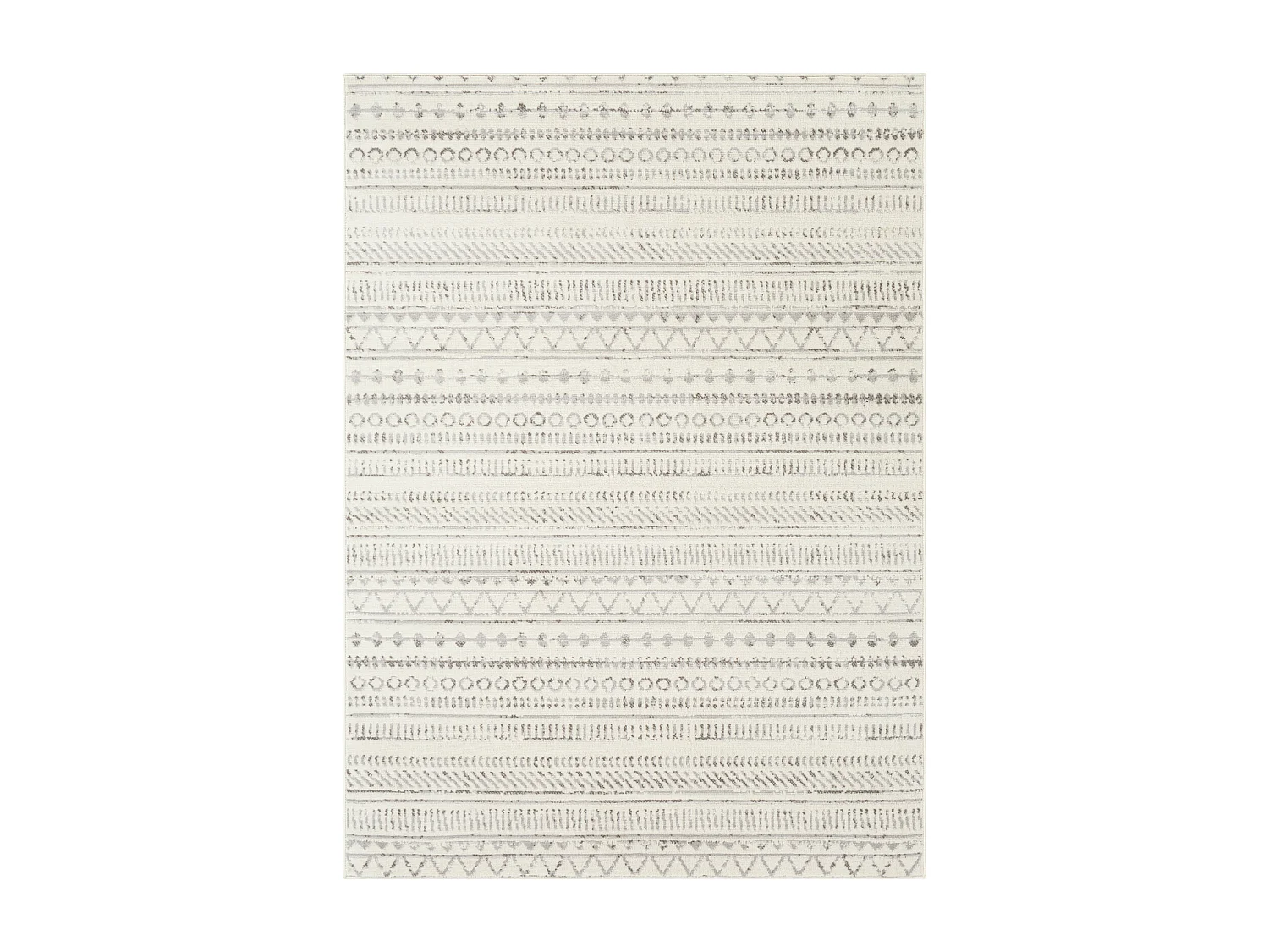 Tapis Scandinave Bohème - Gris/Blanc - 200x275cm - MARWA