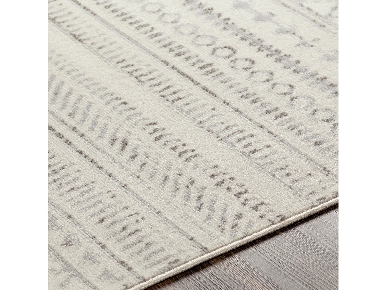 Tapis Scandinave Bohème - Gris/Blanc - 200x275cm - MARWA