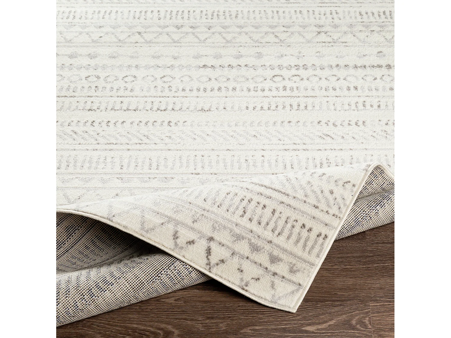 Tapis Scandinave Bohème - Gris/Blanc - 200x275cm - MARWA