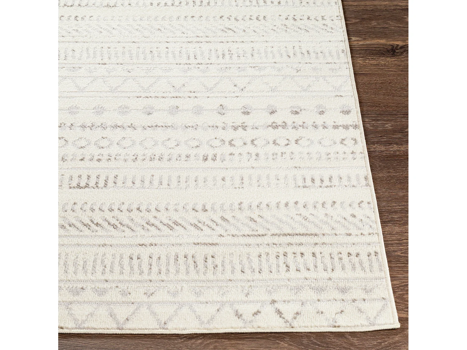 Tapis Scandinave Bohème - Gris/Blanc - 200x275cm - MARWA