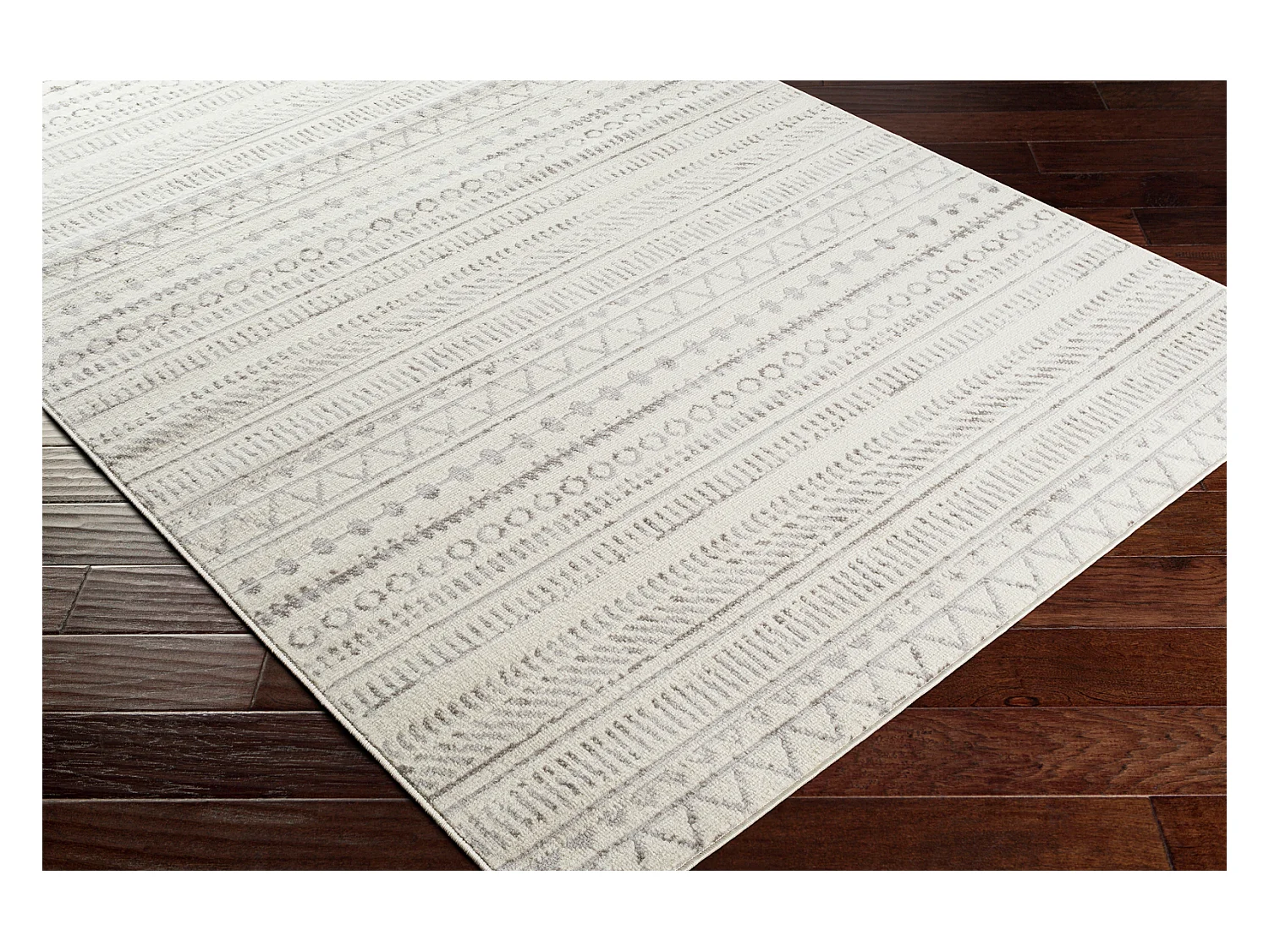 Scandinavisch Boho Tapijt - Grijs/Wit - 200x275cm - MARWA