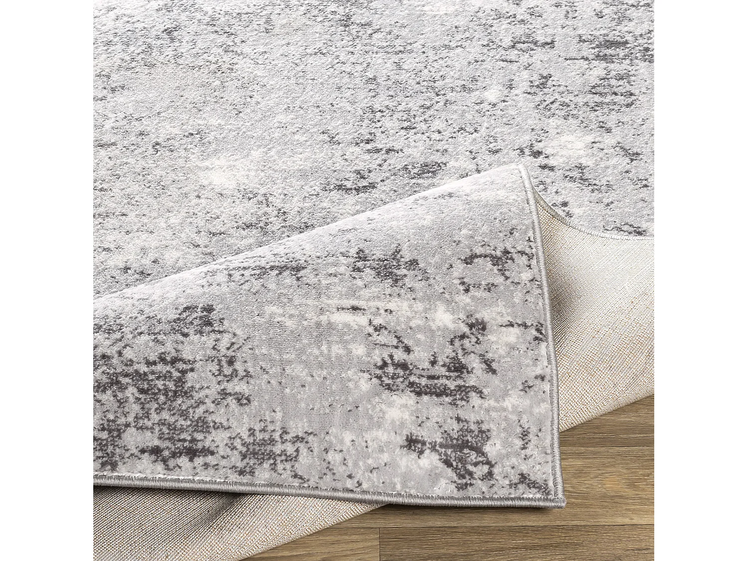 Modern Abstract Tapijt - Grijs/Wit - 200x275cm - FIONA