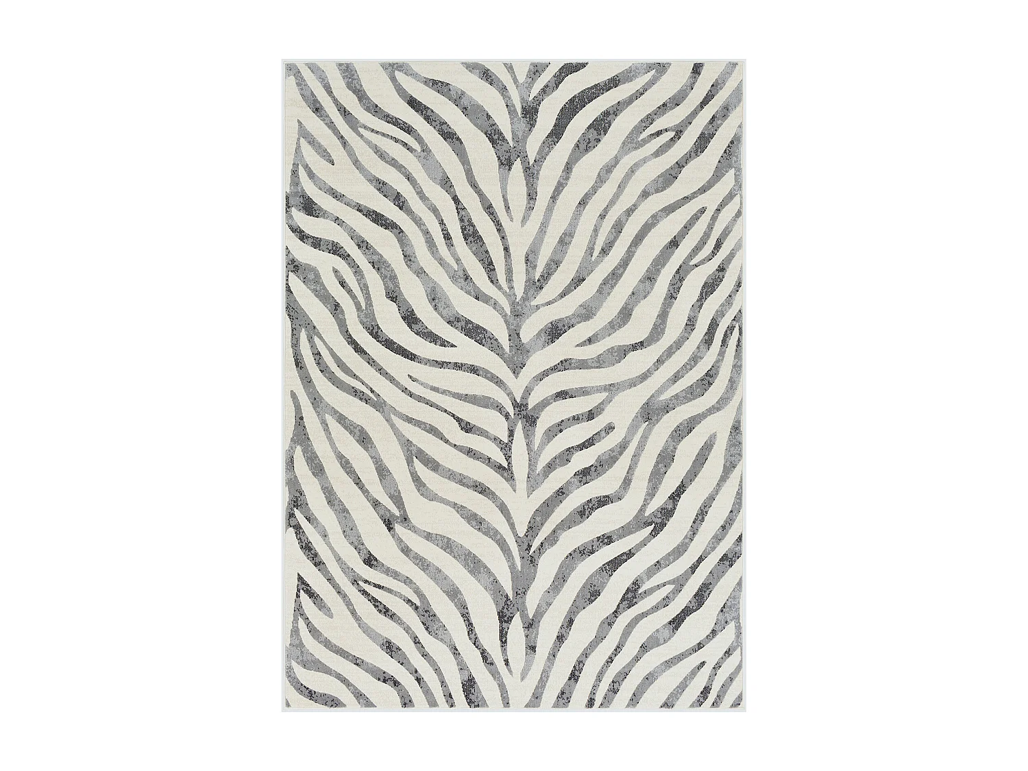 Tapis Zébré Bohème - Gris Foncé/Beige - 200x275cm - CYBELE