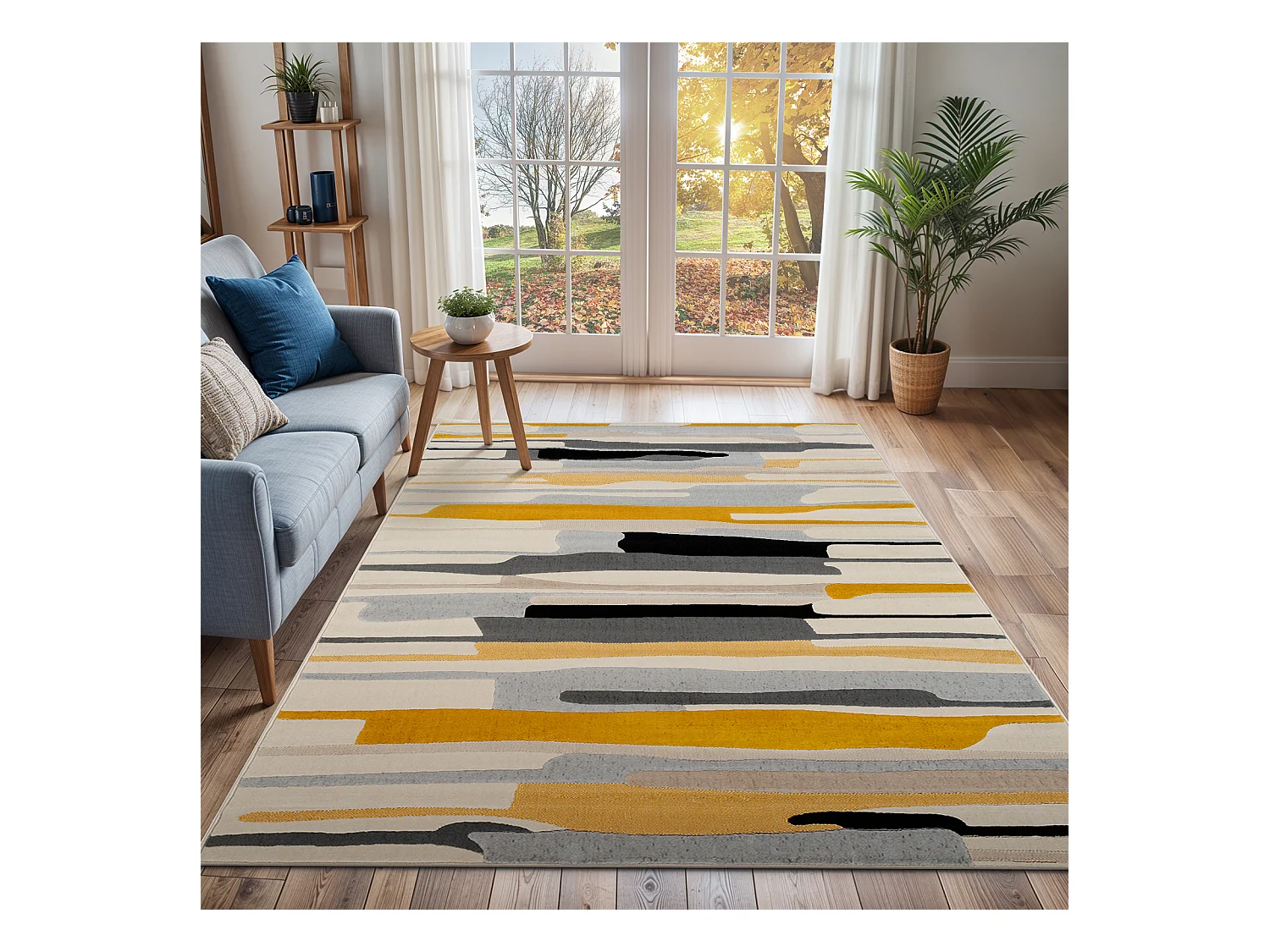 Tapis Scandinave Moderne - Multicolore/Gris - 160x220cm - ANAIS