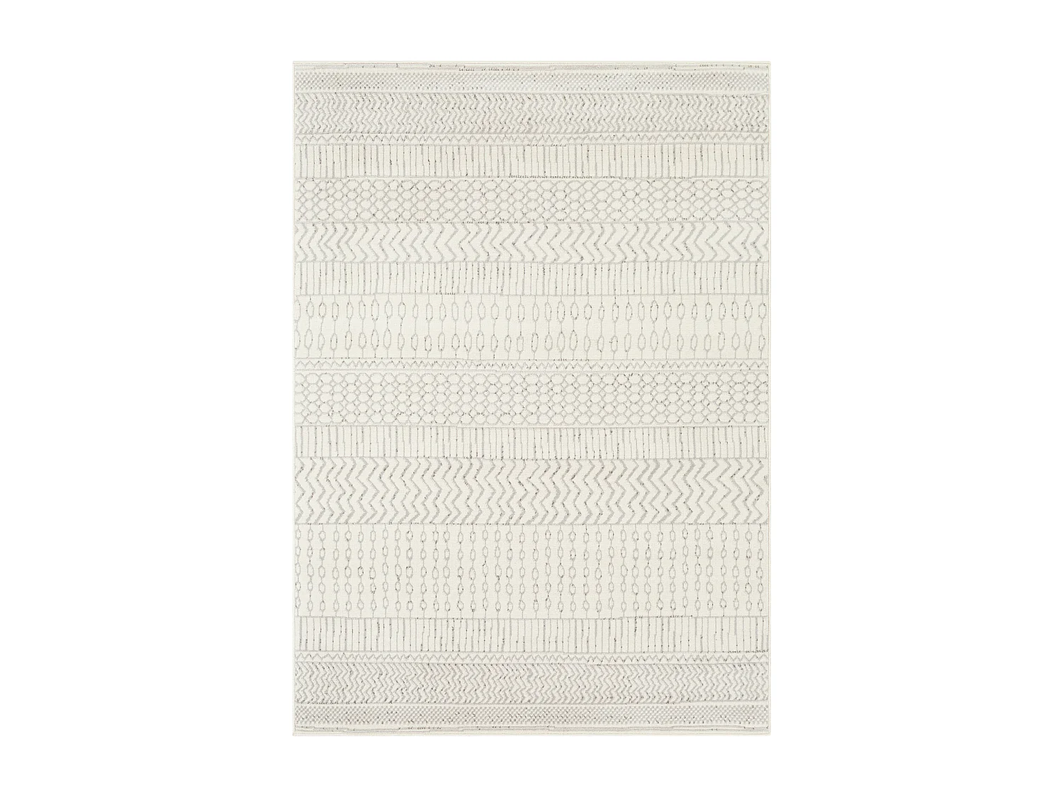 Alfombra Escandinava Bohemia - Blanco/Gris - 152x213cm - BIANCA