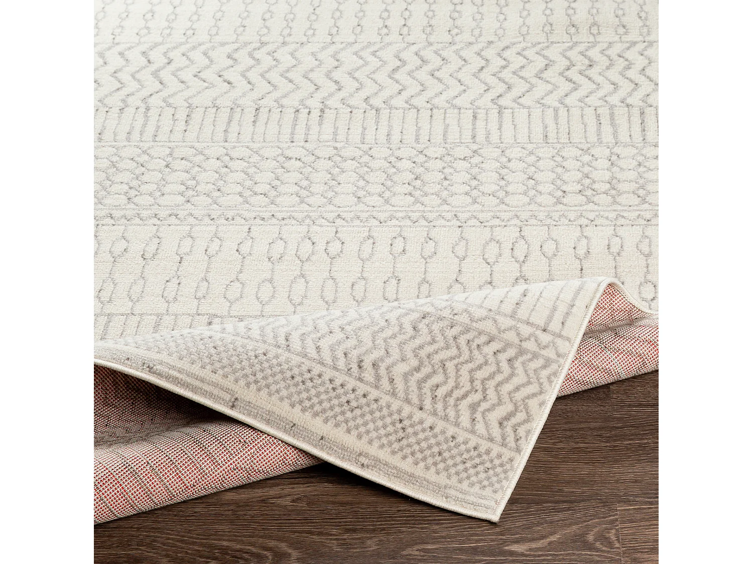 Alfombra Escandinava Bohemia - Blanco/Gris - 152x213cm - BIANCA