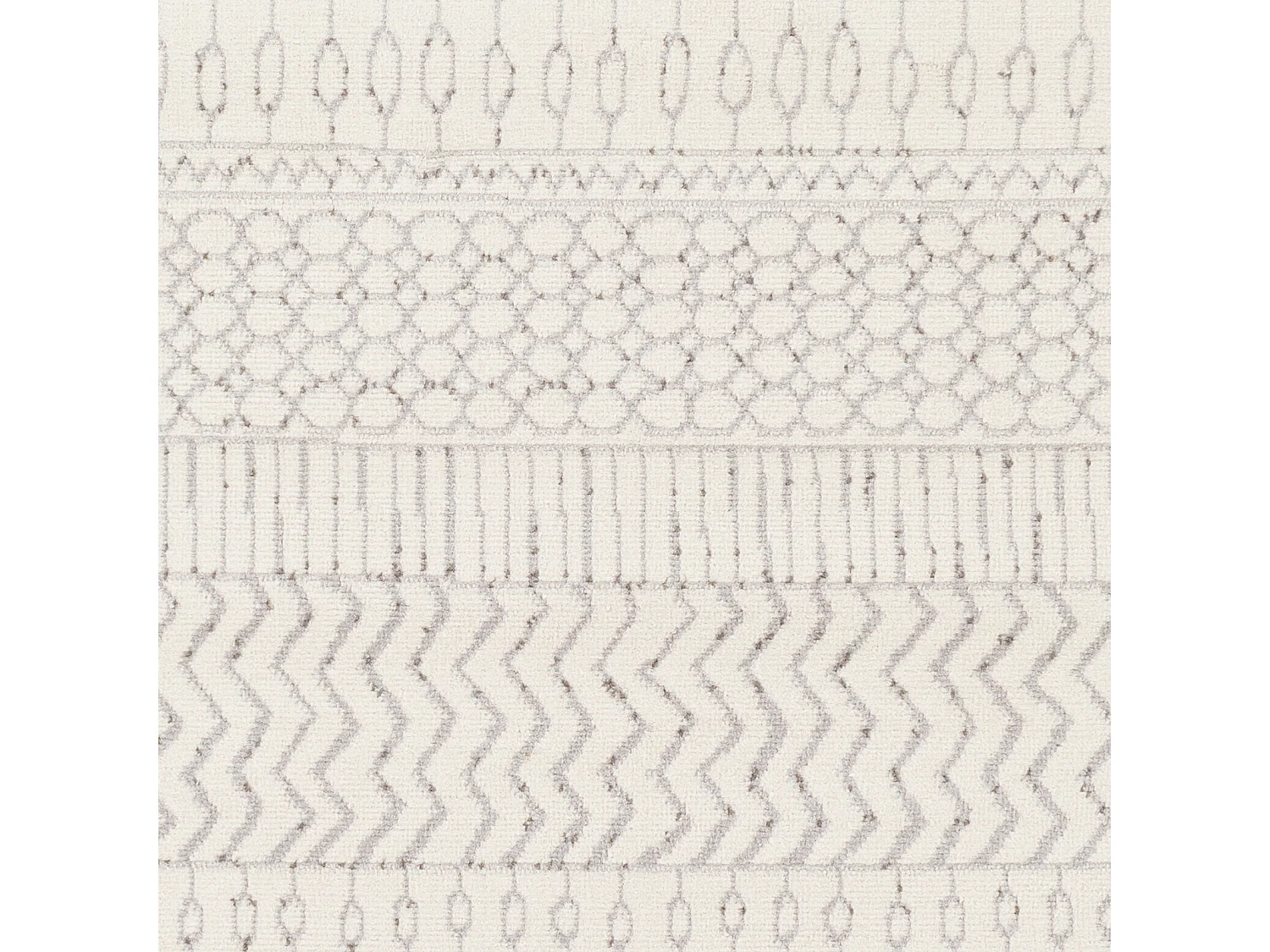 Alfombra Escandinava Bohemia - Blanco/Gris - 152x213cm - BIANCA