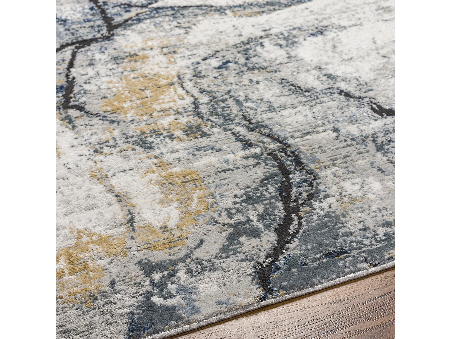 Tapis Abstrait Moderne - Ivoire/Gris - 160x220cm - LYNA