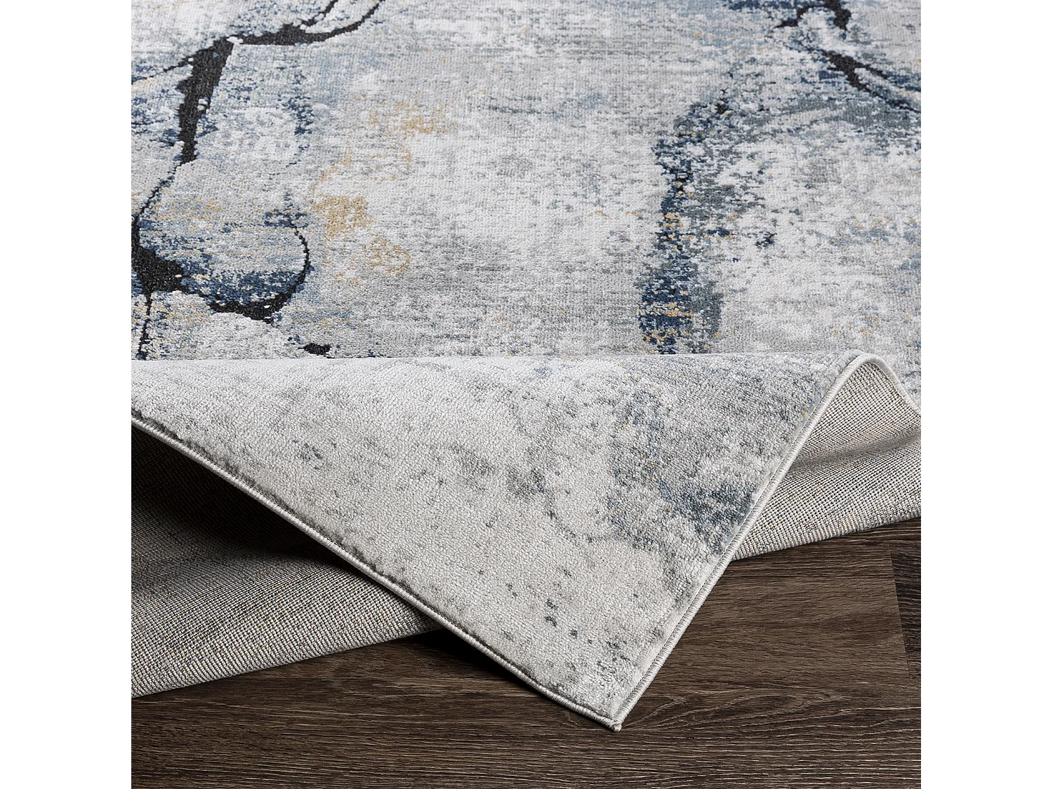 Tapis Abstrait Moderne - Ivoire/Gris - 160x220cm - LYNA