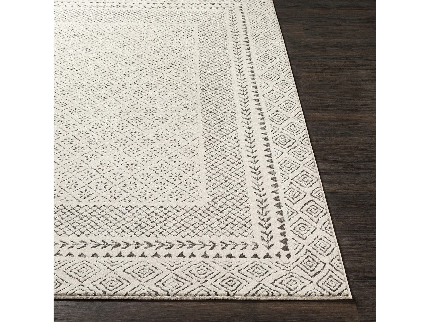 Scandinavisch Boho Tapijt - Grijs/Beige - 200x275cm - AMBRE