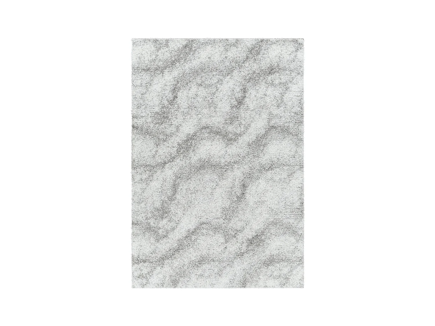 Zacht Hoogpolig Shaggy Tapijt - Ivoor/Grijs - 160x213cm - MARINA