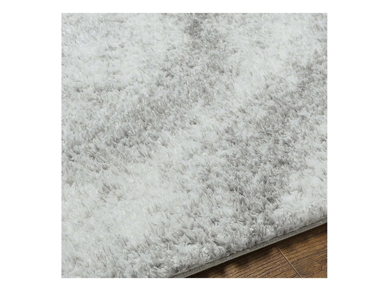 Zacht Hoogpolig Shaggy Tapijt - Ivoor/Grijs - 160x213cm - MARINA