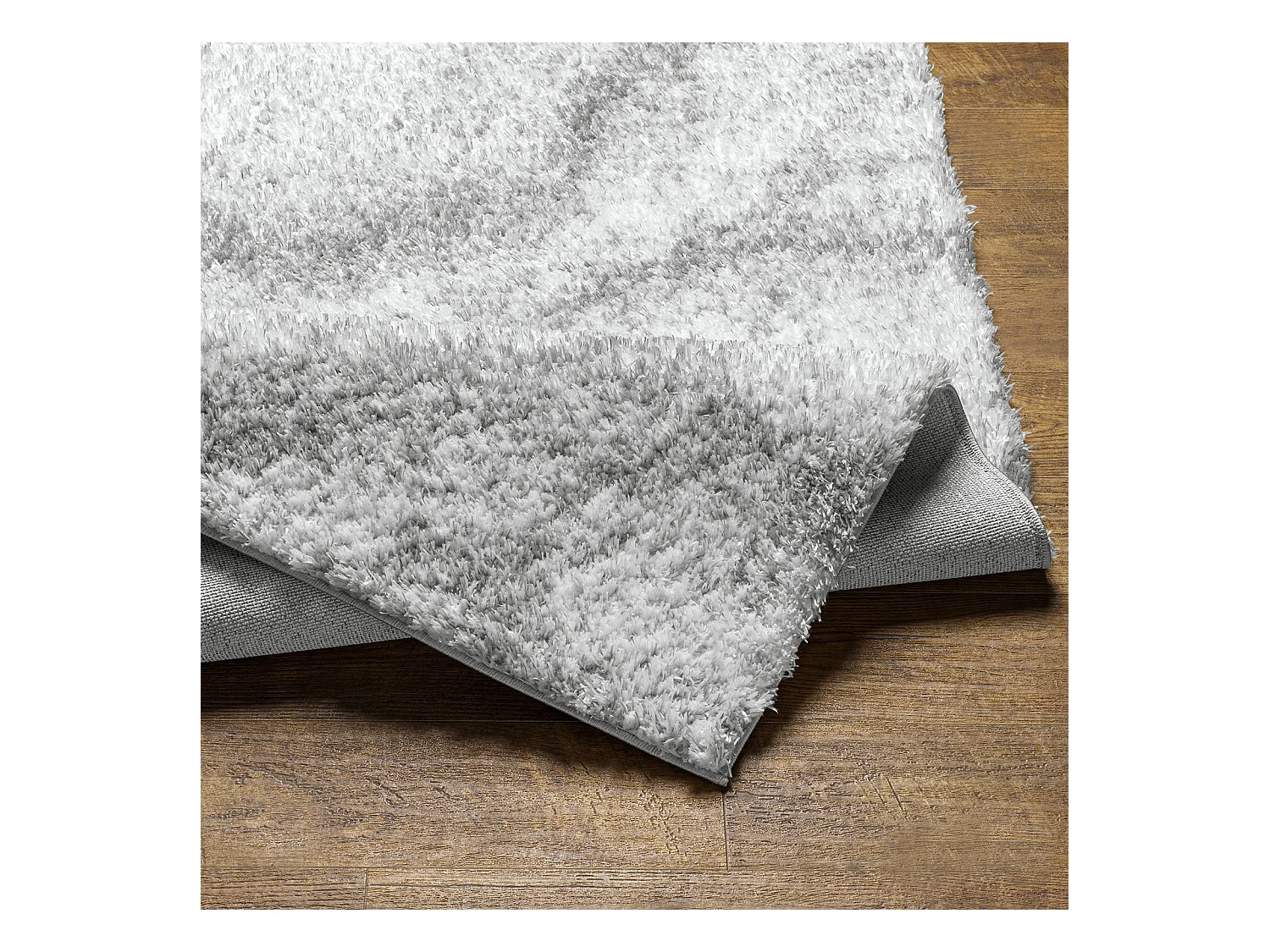 Zacht Hoogpolig Shaggy Tapijt - Ivoor/Grijs - 160x213cm - MARINA