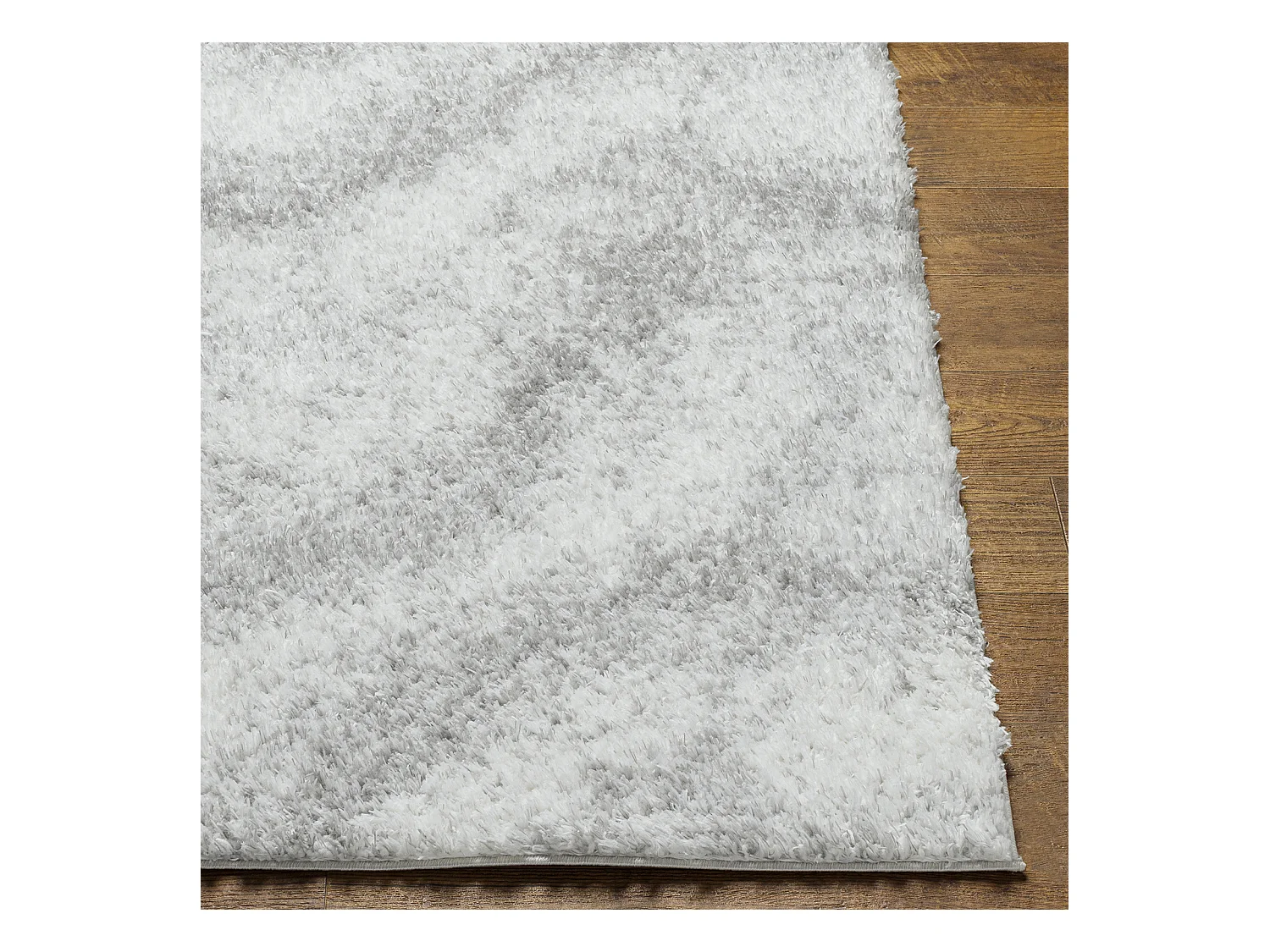 Zacht Hoogpolig Shaggy Tapijt - Ivoor/Grijs - 160x213cm - MARINA