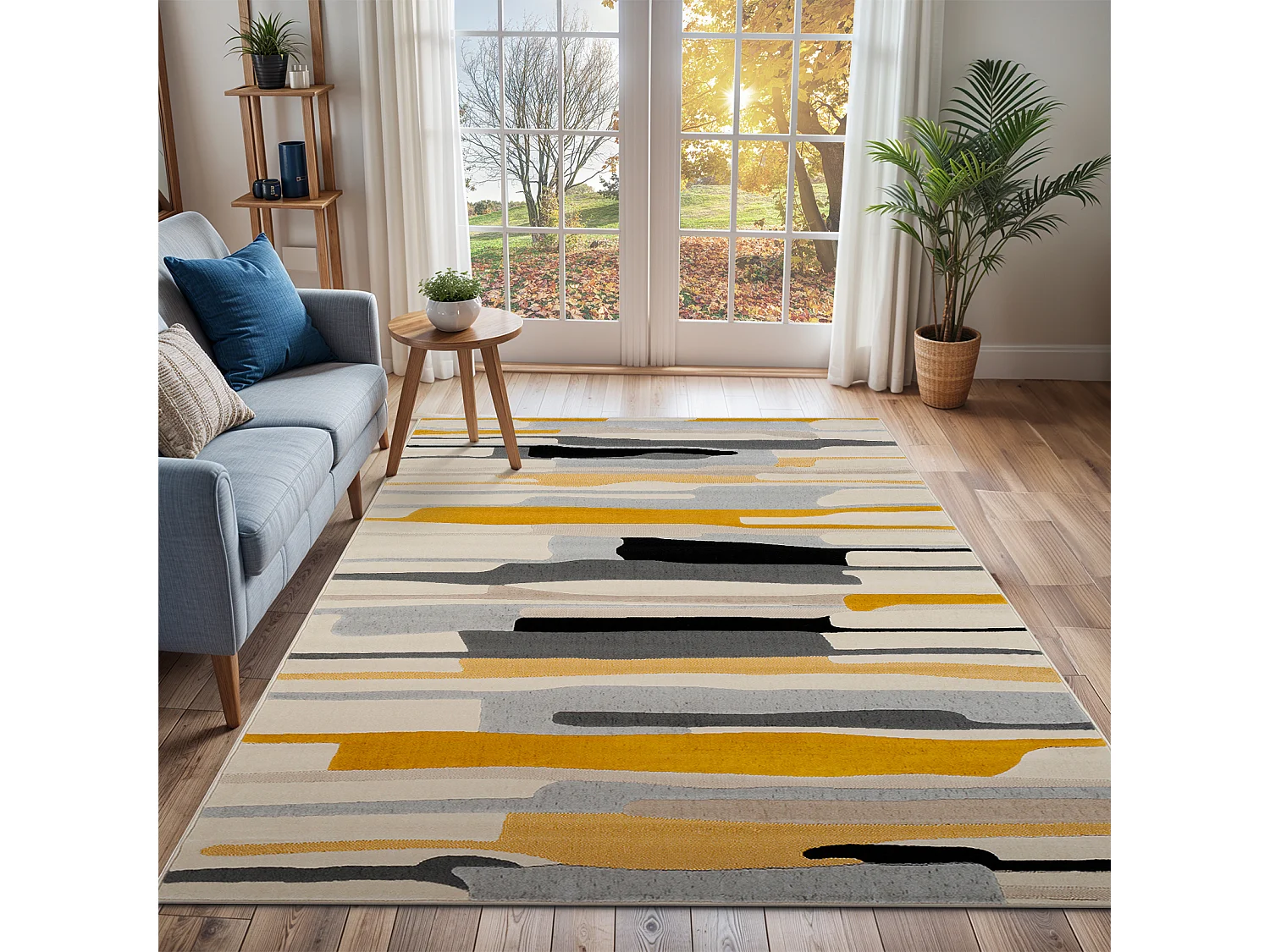 Tapis Scandinave Moderne - Multicolore/Gris - 120x170cm - ANAIS