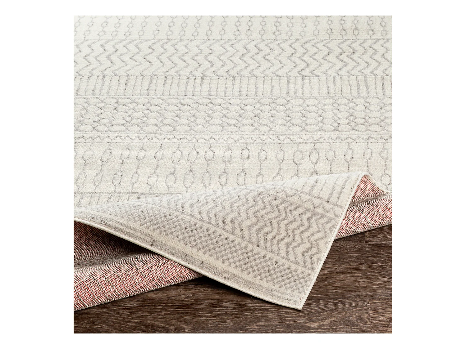 Scandinavisch Boho Tapijt - Wit/Grijs - 200x275cm - BIANCA