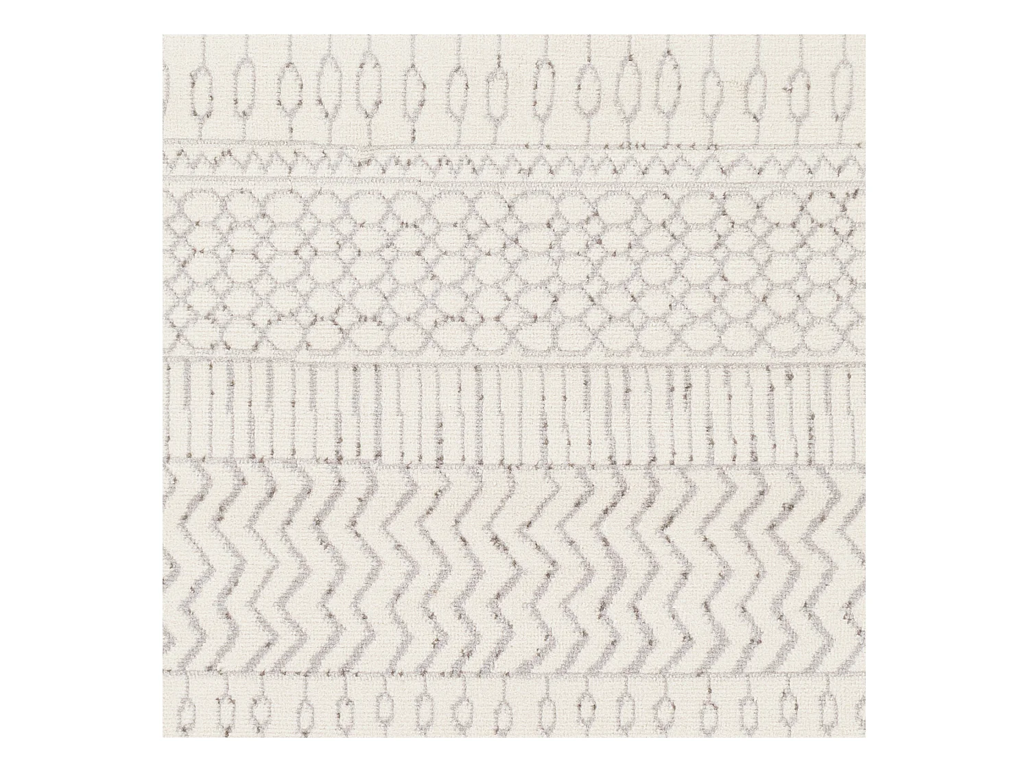 Scandinavisch Boho Tapijt - Wit/Grijs - 200x275cm - BIANCA
