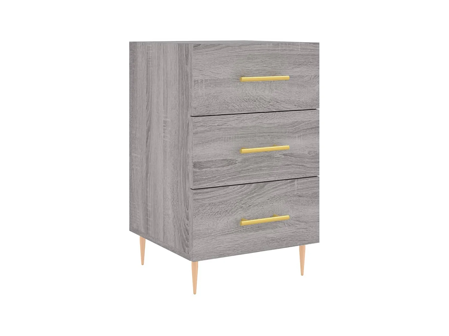 Sonoma grijs nachtkastje 40x40x66 cm samengesteld hout