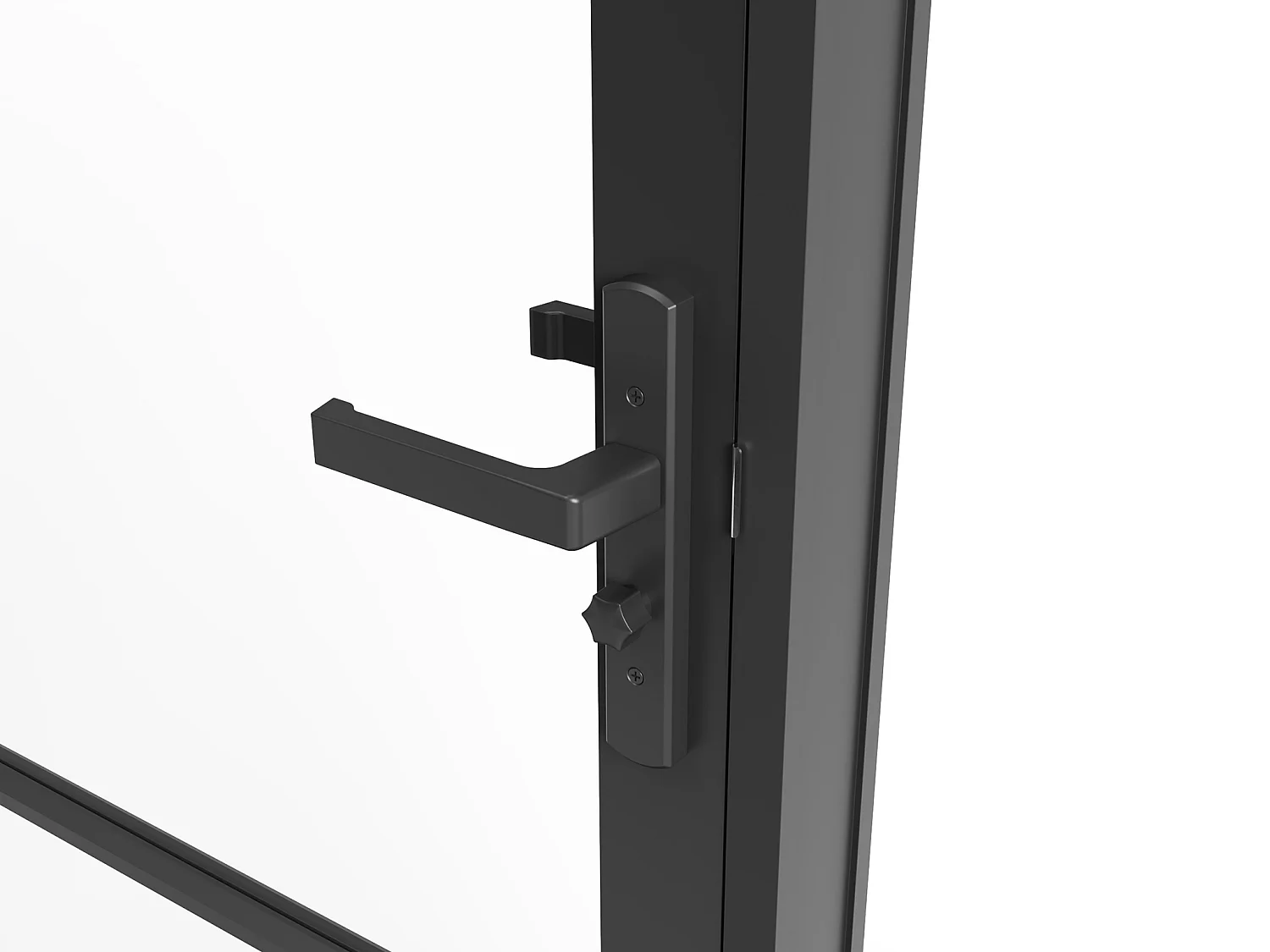 Blocco porta reversibile H204 x L93 cm in Alluminio e Vetro temperato - MASERU