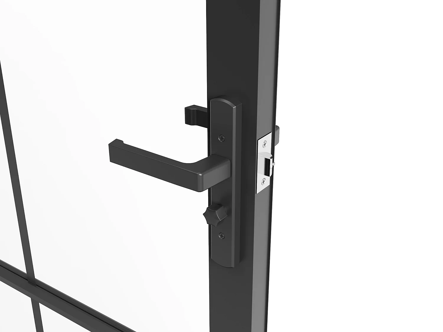 Blocco porta reversibile H204 x L73 cm in Alluminio e Vetro temperato - SEROTO