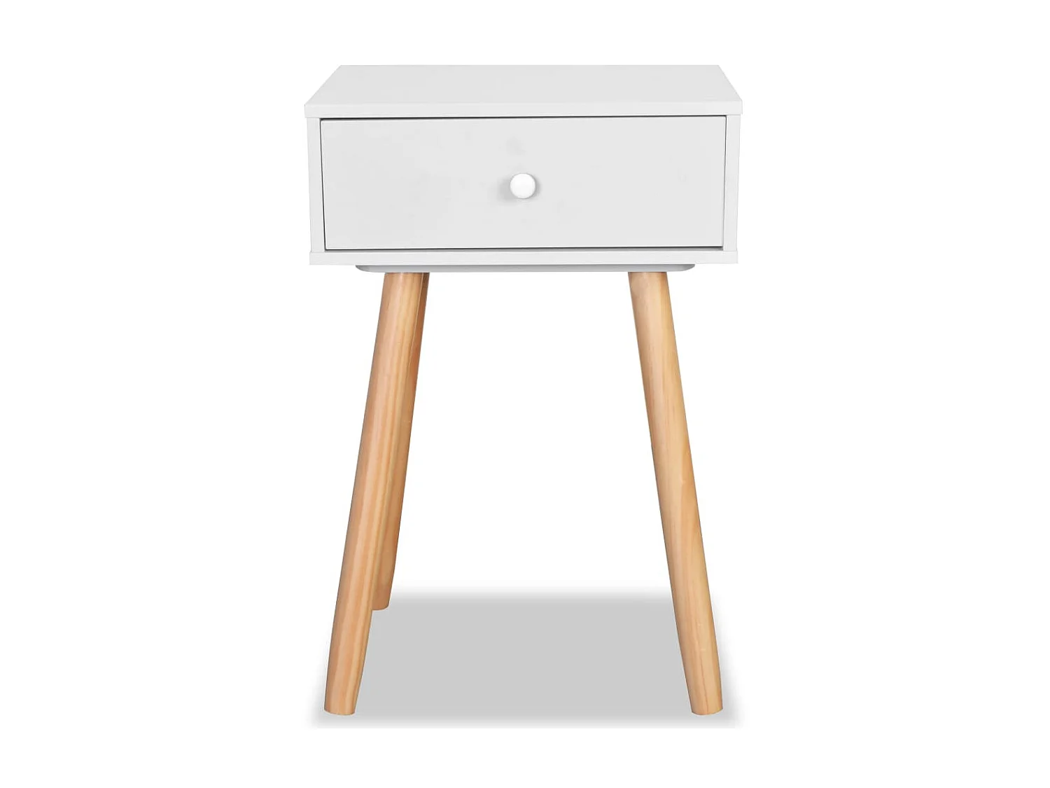 Table de chevet 2 pcs Bois de pin massif 40 x 30 x 61 cm Blanc