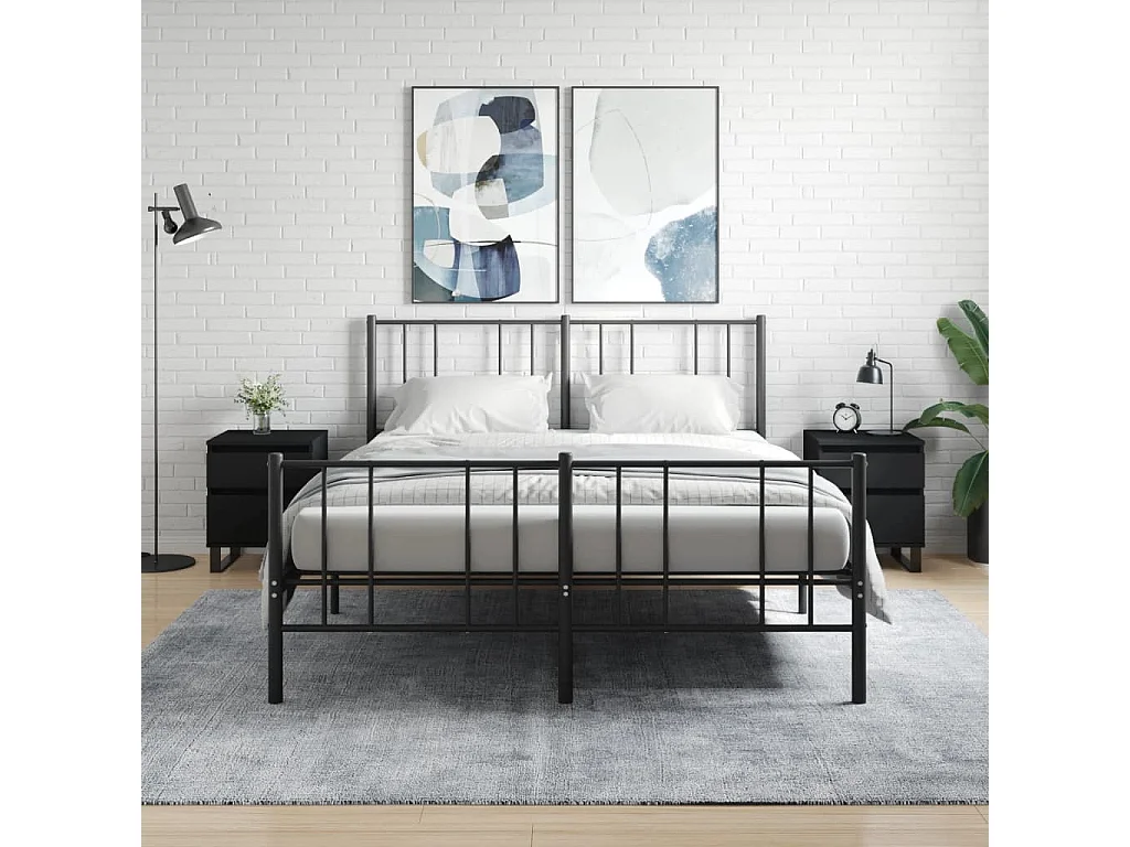 Nachtkastjes 2 stuks zwart 40x35x50 cm parket