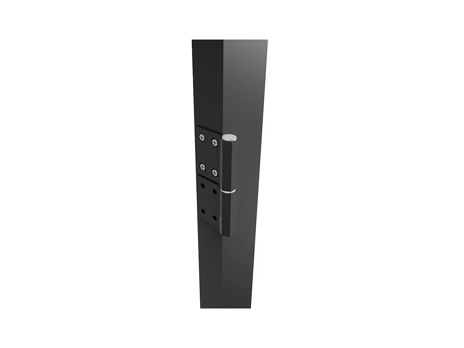 Puerta reversible de aluminio y vidrio templado - Alt. 204 x Ancho 83 cm - Negra - LOXTON