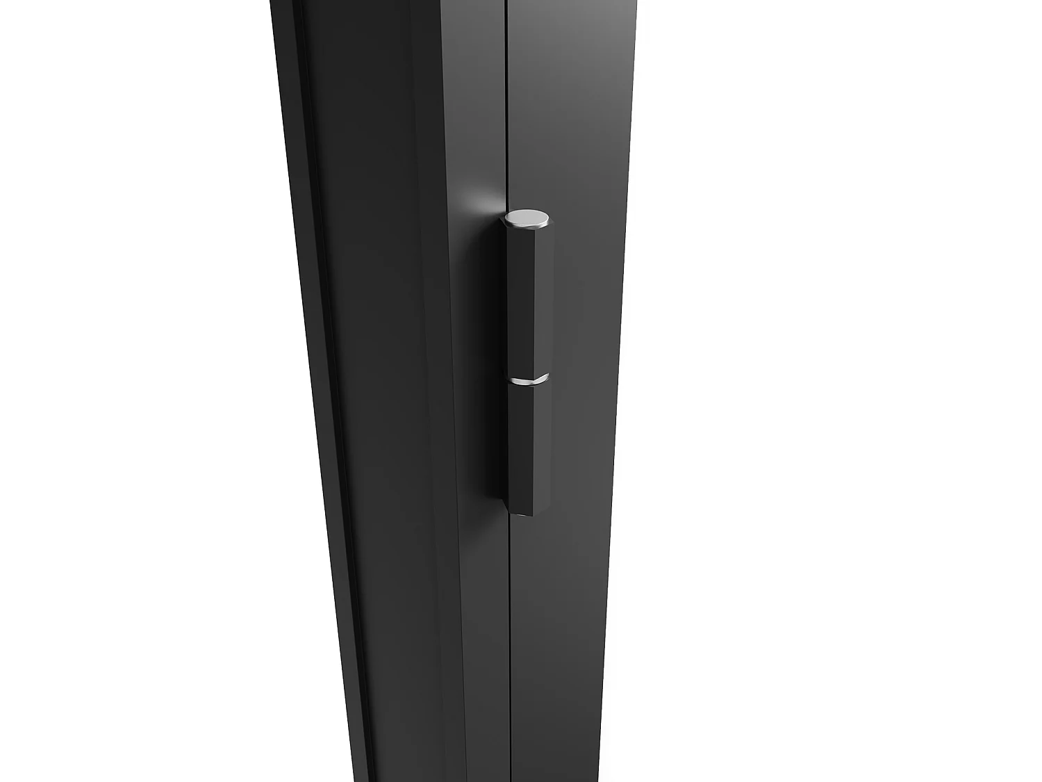 Bloc porte réversible en aluminium et verre trempé - H204 x L83 cm - Noir - LOXTON