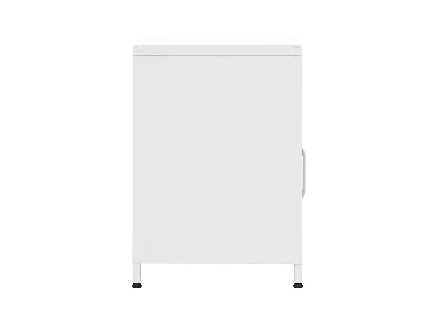 Table de chevet Blanc 35x35x51 cm Acier