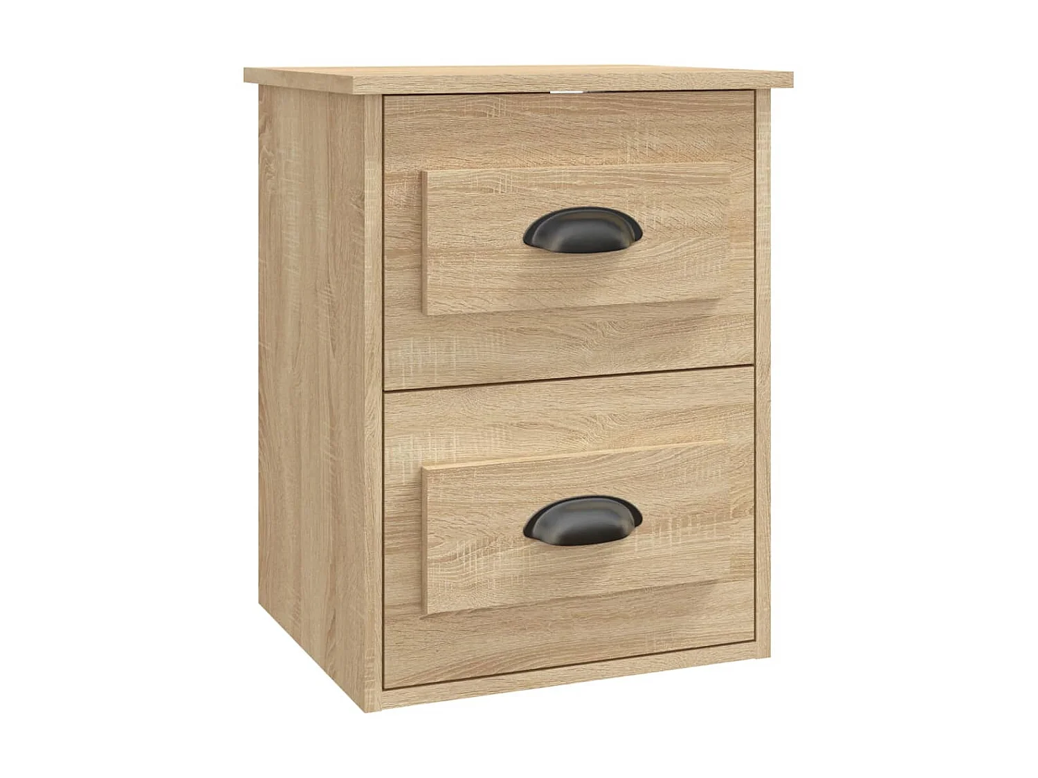 Table de chevet murale chêne sonoma 41,5x36x53 cm