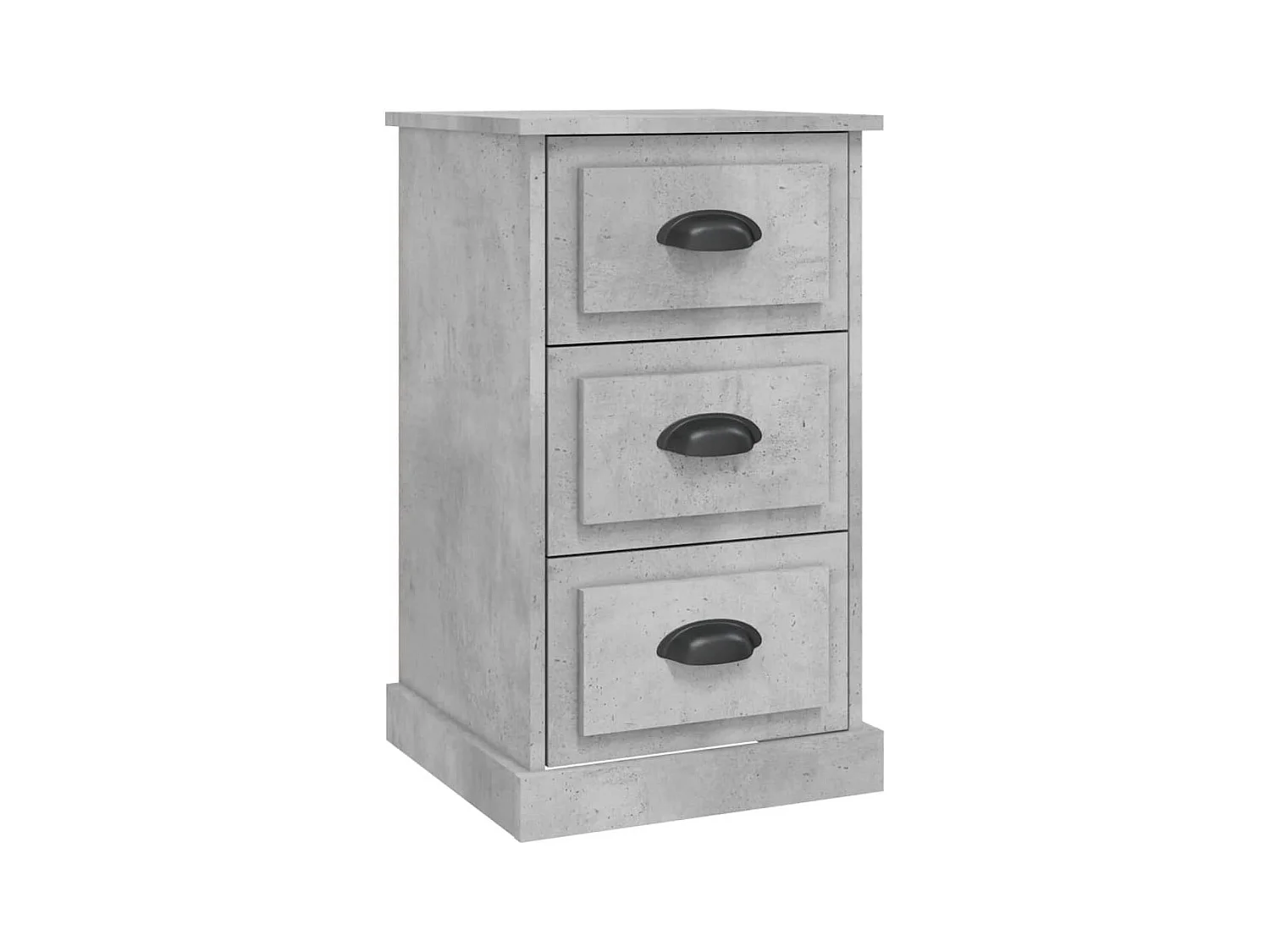 Table de chevet gris béton 39x39x67 cm bois d'ingénierie